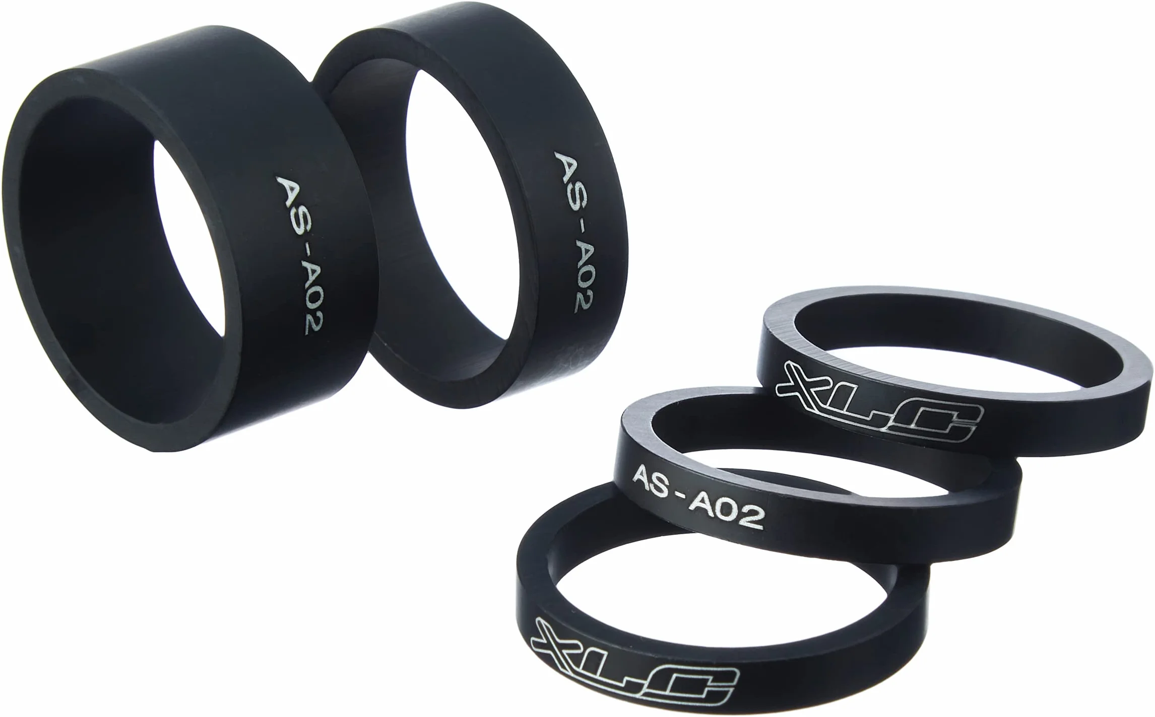 XLC Lenkkopferweiterung A-Head Spacer-Set 3x5/1x10/1x15 Mm 1 1/8 Zoll Przedłużenie głowicy sterującej