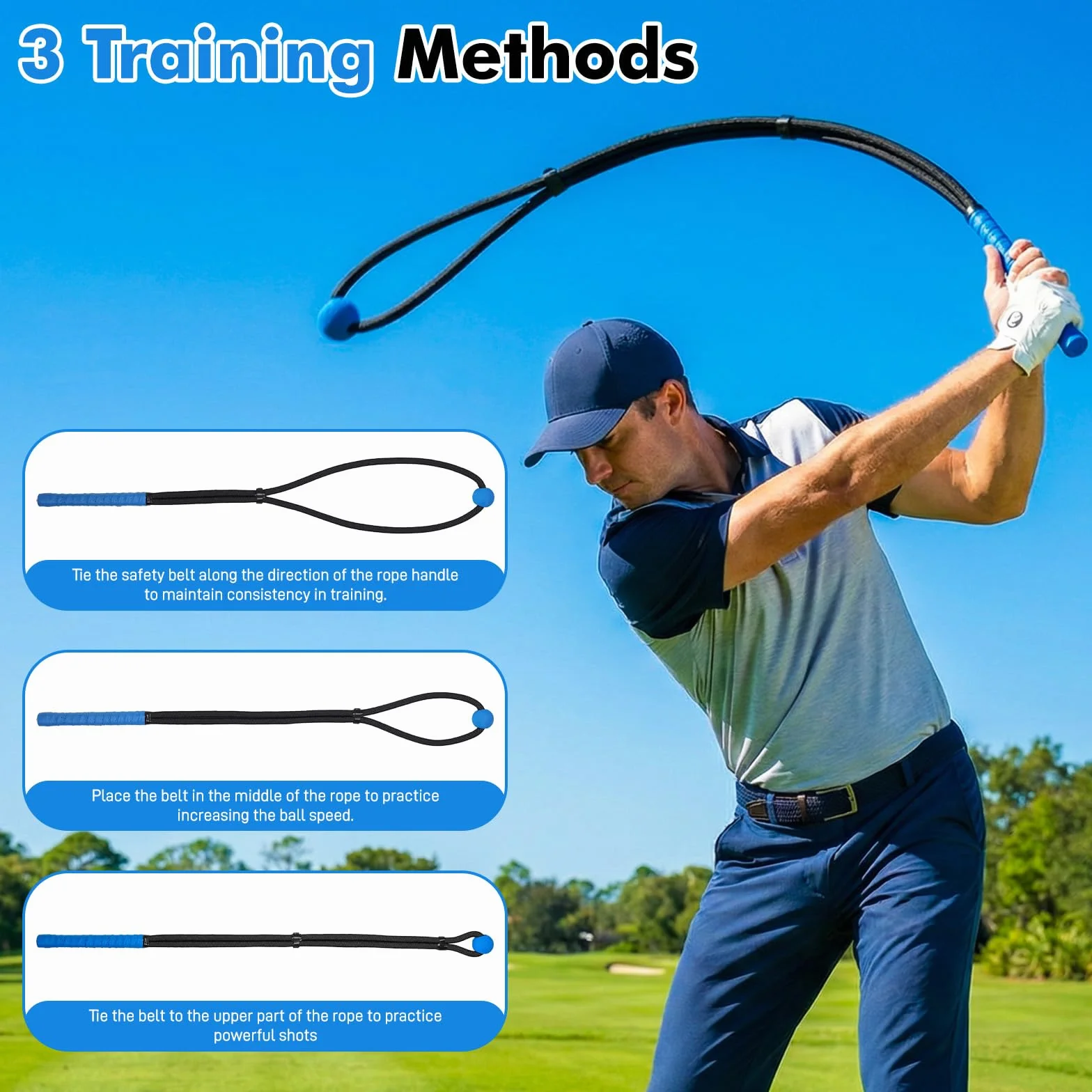 Starvortex Golf Swing Trainer, wysuwany trener zamachowy do treningu