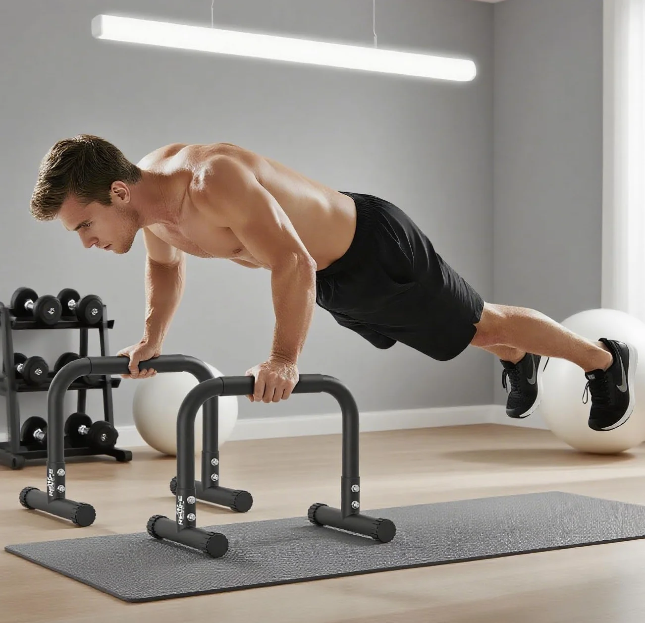 RELIFE Dip Station Dip Bar Regulowana Wysokość Fitness Siłownia Ćwiczenia Calisthenics Equipment