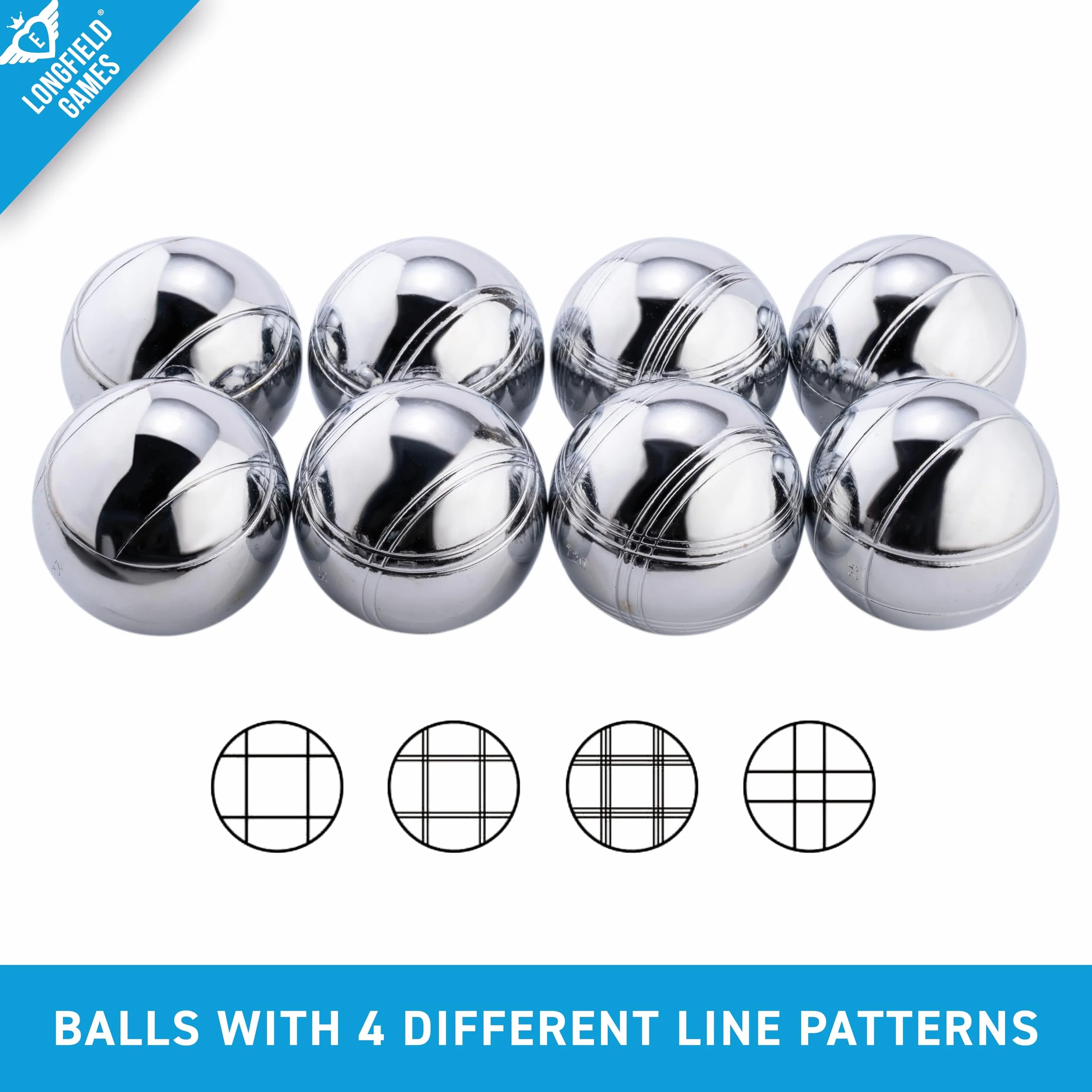 Weiblesgry 010206 – zestaw boules w drewnianej skrzynce, 8-częściowy
