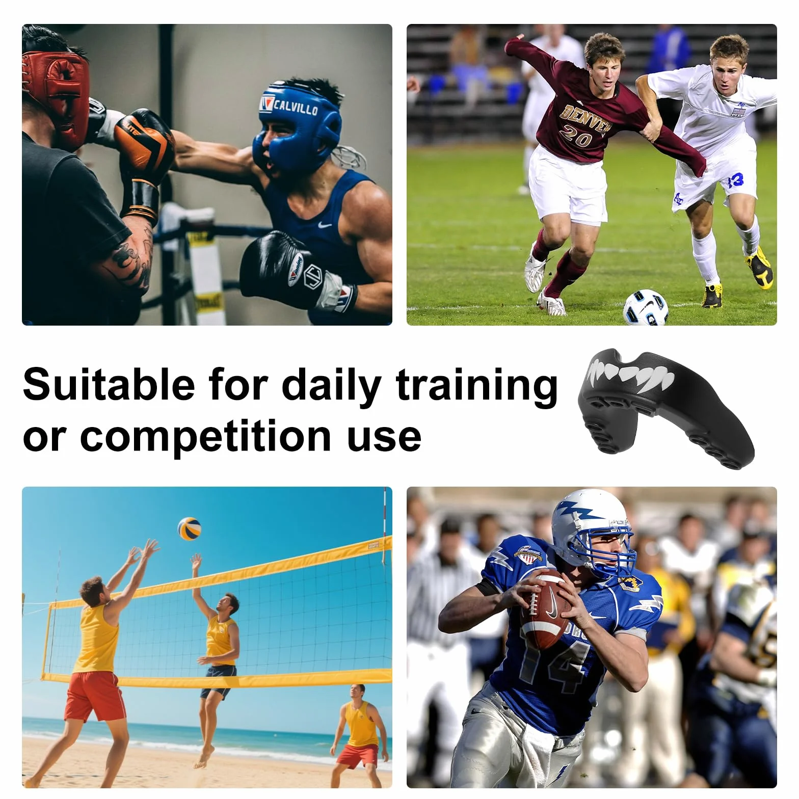 2 sztuki sportowych ochraniaczy na zęby dla dorosłych, do rugby, sportów walki, boksu, hokeja, kickboxingu, wszystkich sportów kontaktowych, kolor czarny