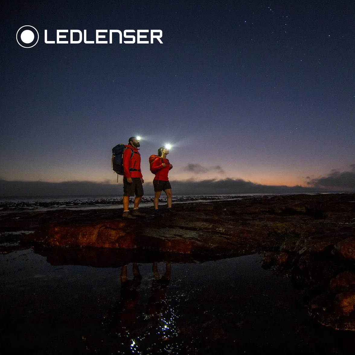 Ledlenser H8R Latarka czołowa LED, ładowany akumulator litowy typu 18650, 600 lumenów, z możliwością ustawiania ostrości, czas pracy do 120 h, tylne światło czerwone, obrotowa, kabel USB do ładowania