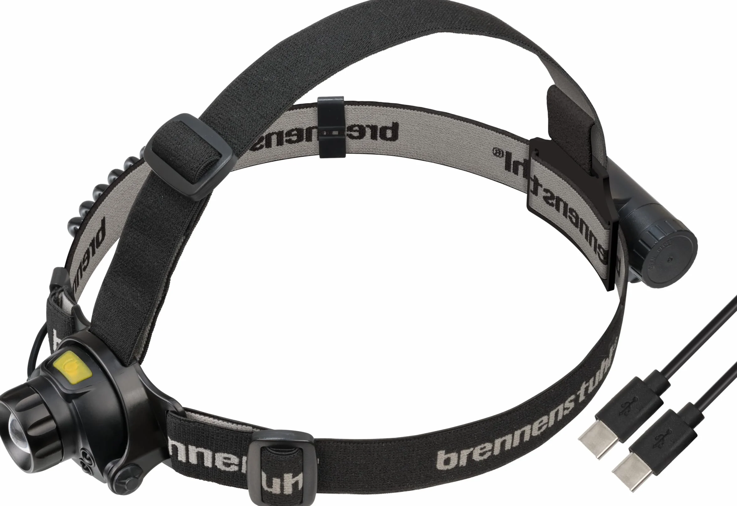 Brennenstuhl LuxPremium LED ładowalna latarka czołowa z czujnikiem SL 401 AF/ładowalna latarka czołowa (latarka czołowa USB C z czerwonym światłem na zewnątrz IP44, z diodą LED OSRAM, 400lm)