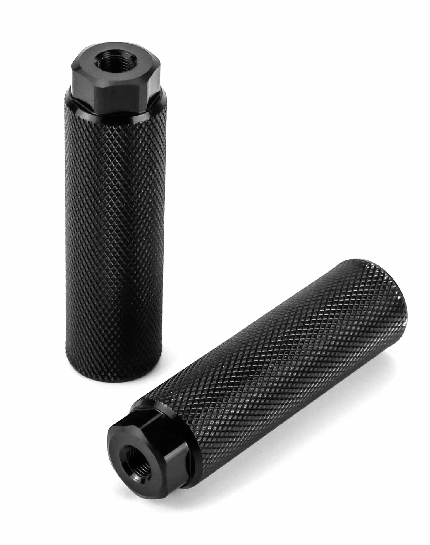 QWORK® Kołki rowerowe, kołki BMX, podnóżki rowerowe ze stopu aluminium, do BMX, roweru górskiego, roweru szosowego, kołki kaskaderskie, obciążenie 100 kg (czarny)