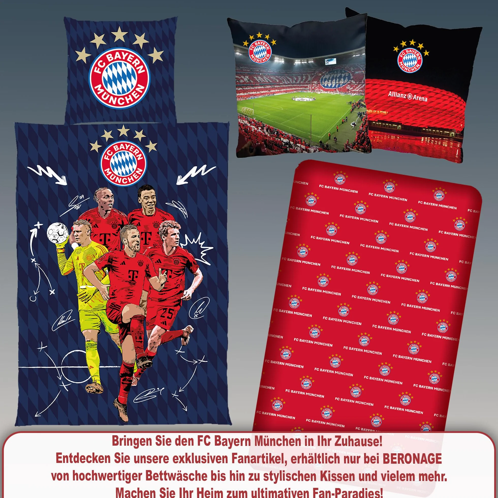 FC Bayern München Ręcznik kąpielowy – Allianz Arena 75 x 150 cm, 100% bawełna – Mia san Mia, rekordowy mistrz, piłka nożna, ręcznik plażowy dla prawdziwych fanów FCB, idealny artykuł dla fanów na