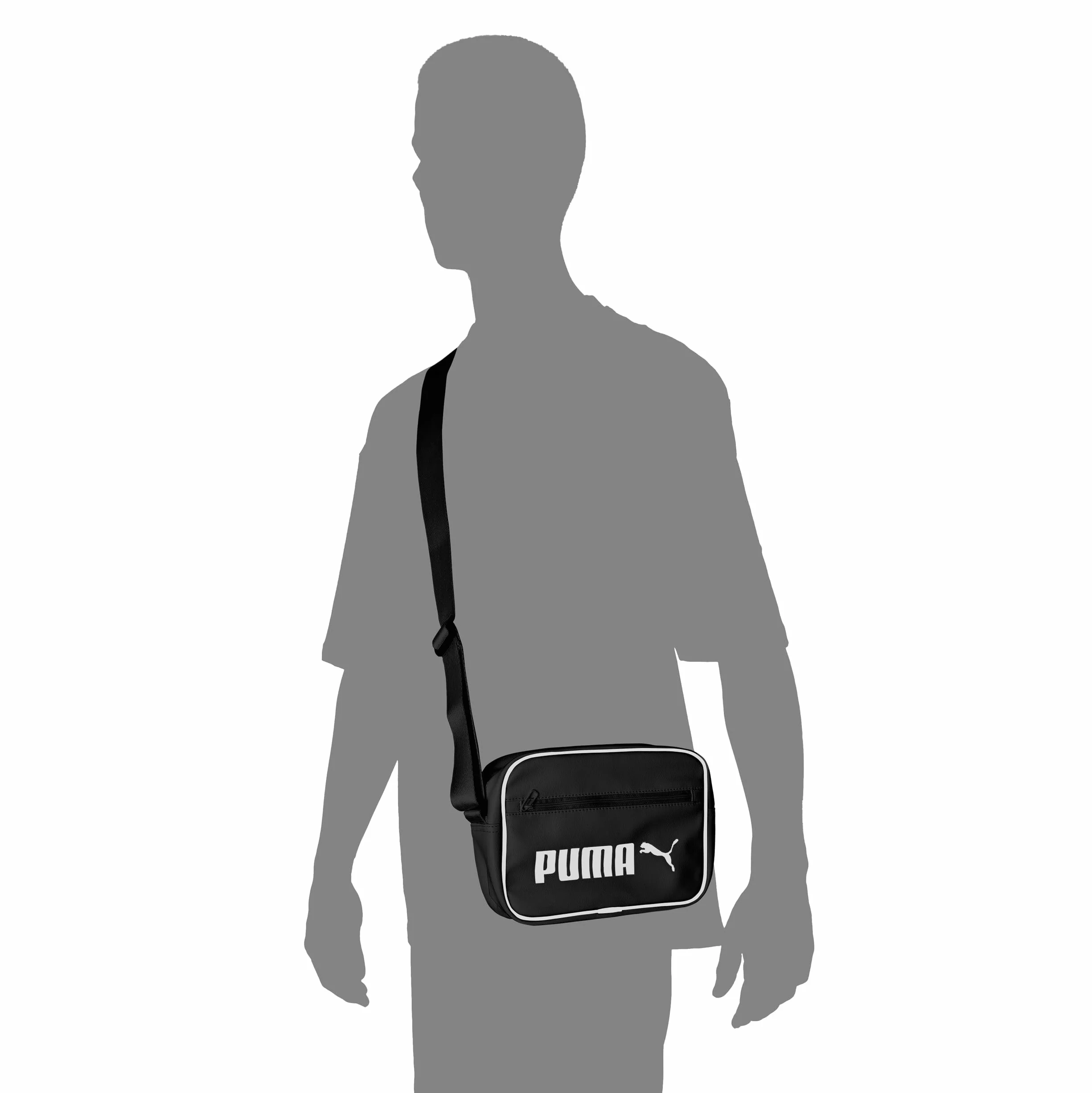 PUMA Unisex – kampus reporter mini torba na ramię, czarny, jeden rozmiar