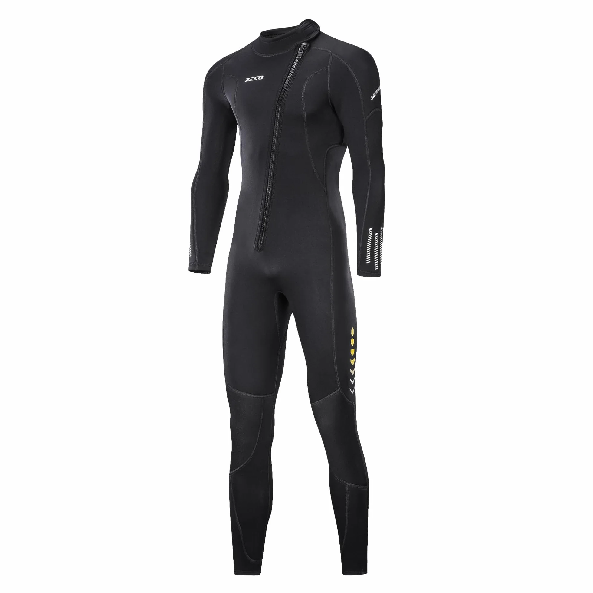 ZCCO Ultra rozciągliwy kombinezon neoprenowy 3 mm, kombinezon do nurkowania z zamkiem błyskawicznym z przodu, jednoczęściowy dla mężczyzn i kobiet, snorkeling, nurkowanie z akwalungiem, surfowanie