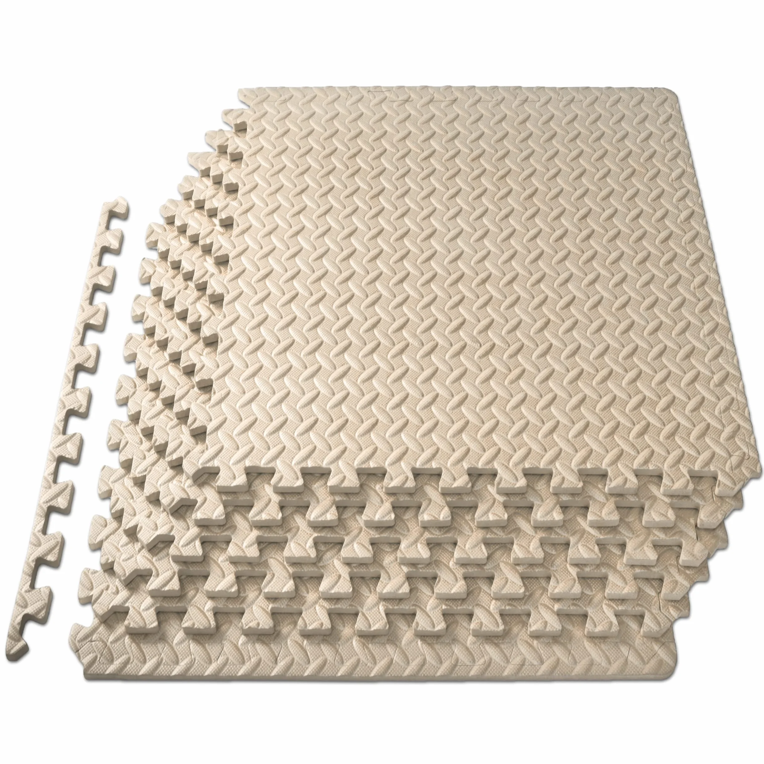 ProsourceFit Mata do ćwiczeń 1,25 cm, puzzle, pianka EVA, łączące się płytki podłogowe, do domowej siłowni, sprzętu treningowego, wyściółka dla dzieci, brązowa, 61 x 61 x 1,25 cm, 2,23 m2, 6 płytek