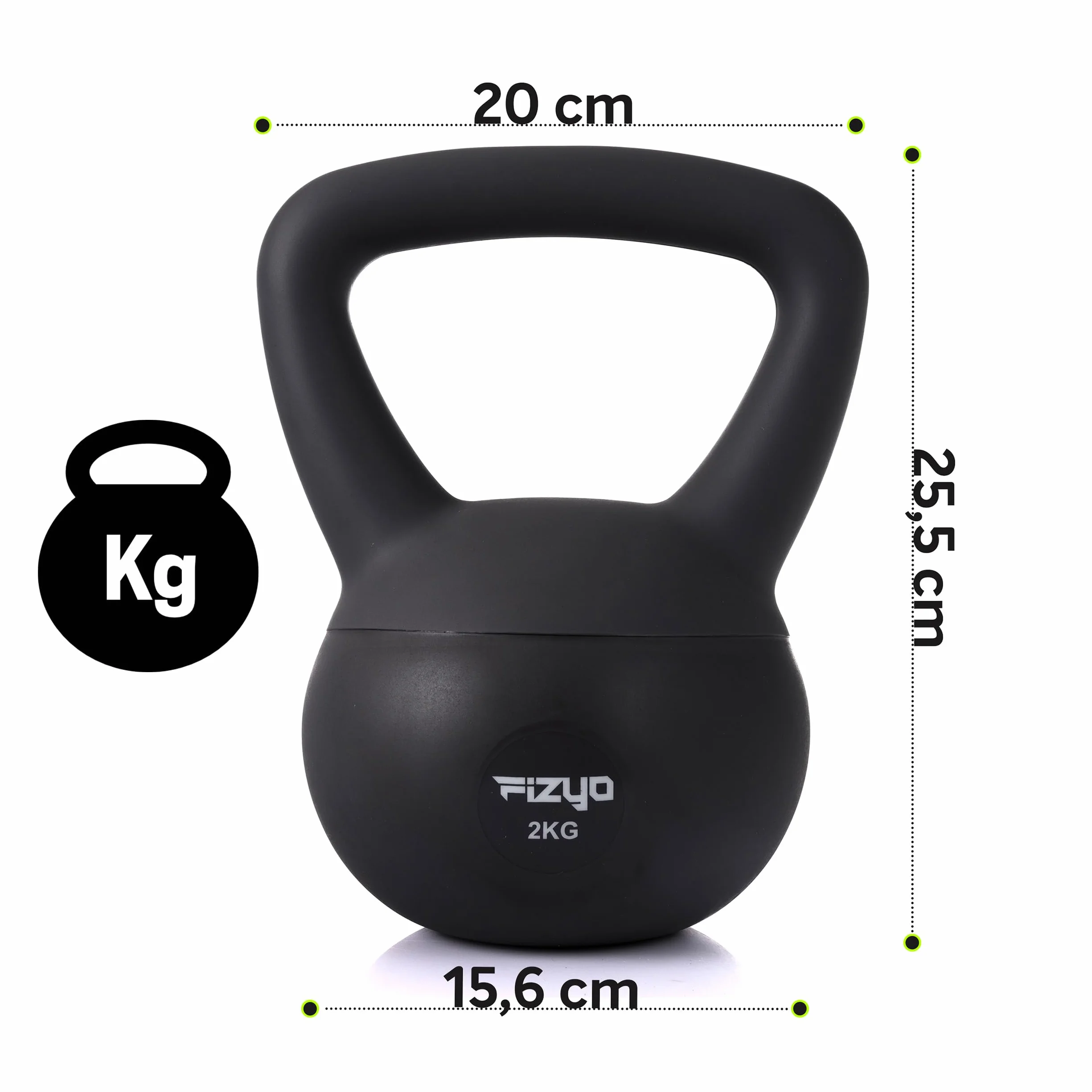 Fizyo Miękki Kettlebell Wypełniony Żelaznym Piaskiem, Antypoślizgowy Uchwyt, PVC Bezpieczny dla Podłogi, Hantle do Treningu, Podnoszenie Ciężarów w Domu i Siłowni, dla Kobiet i Mężczyzn