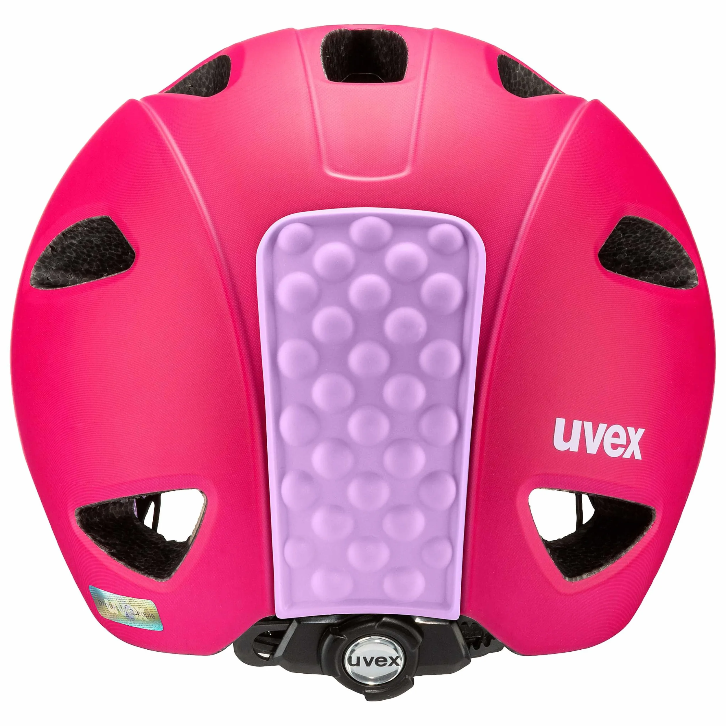 uvex oyo - lekki kask rowerowy dla dzieci - indywidualna regulacja wielkości - możliwość zainstalowania światła LED - berry - purple matt - 45-50 cm
