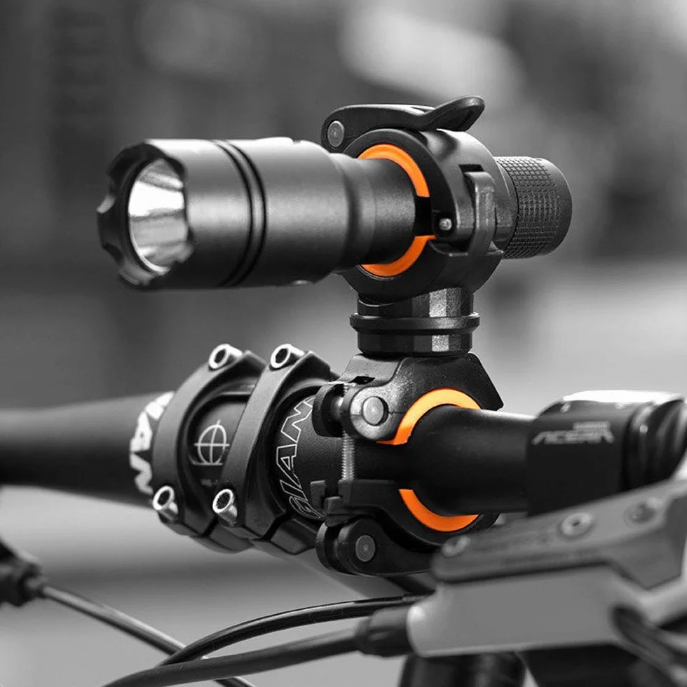 Nincha Uchwyt Latarka Rowerowa LED 360 Stopni Stojak MTB
