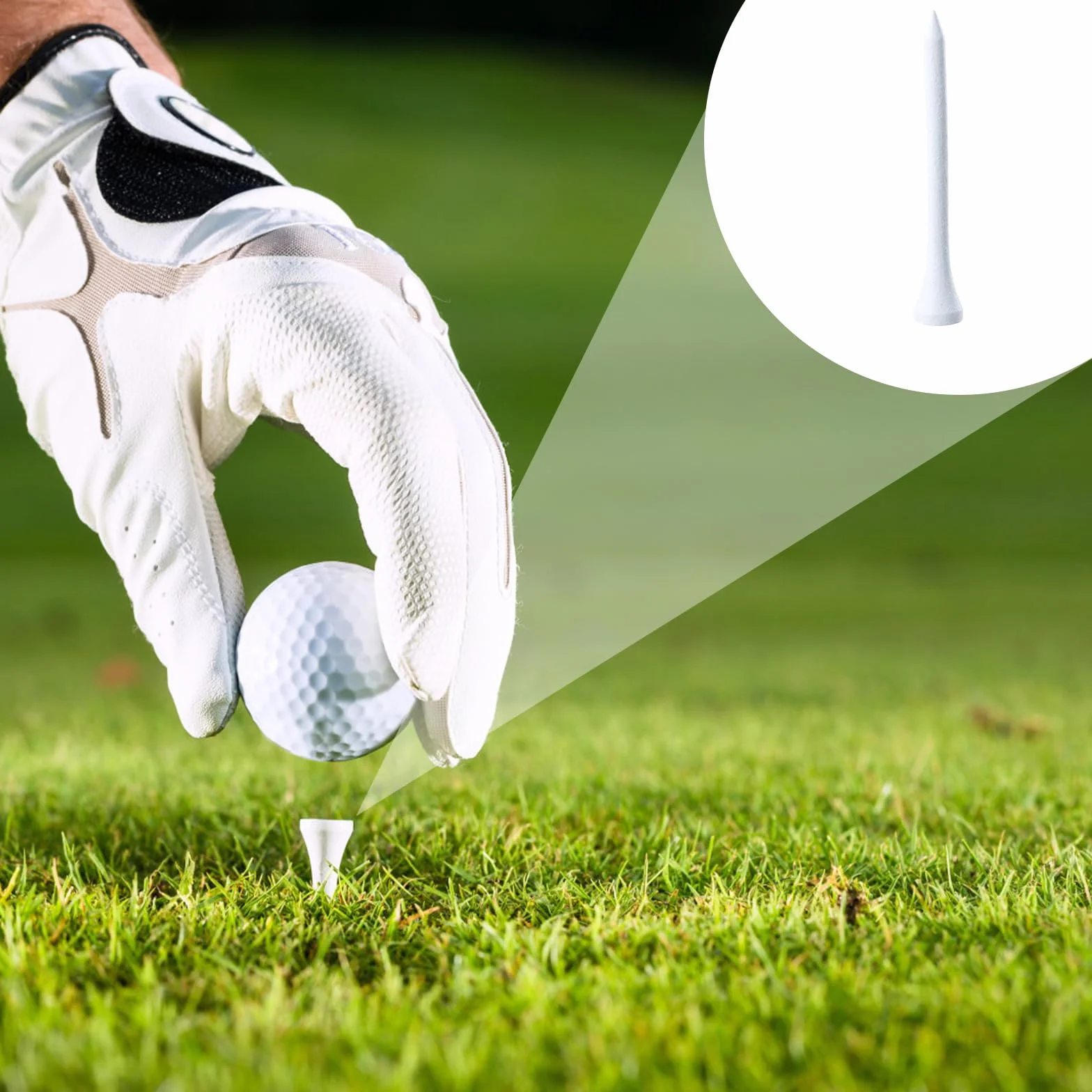 Bambusowe koszulki golfowe 70 mm biodegradowalne 100 sztuk