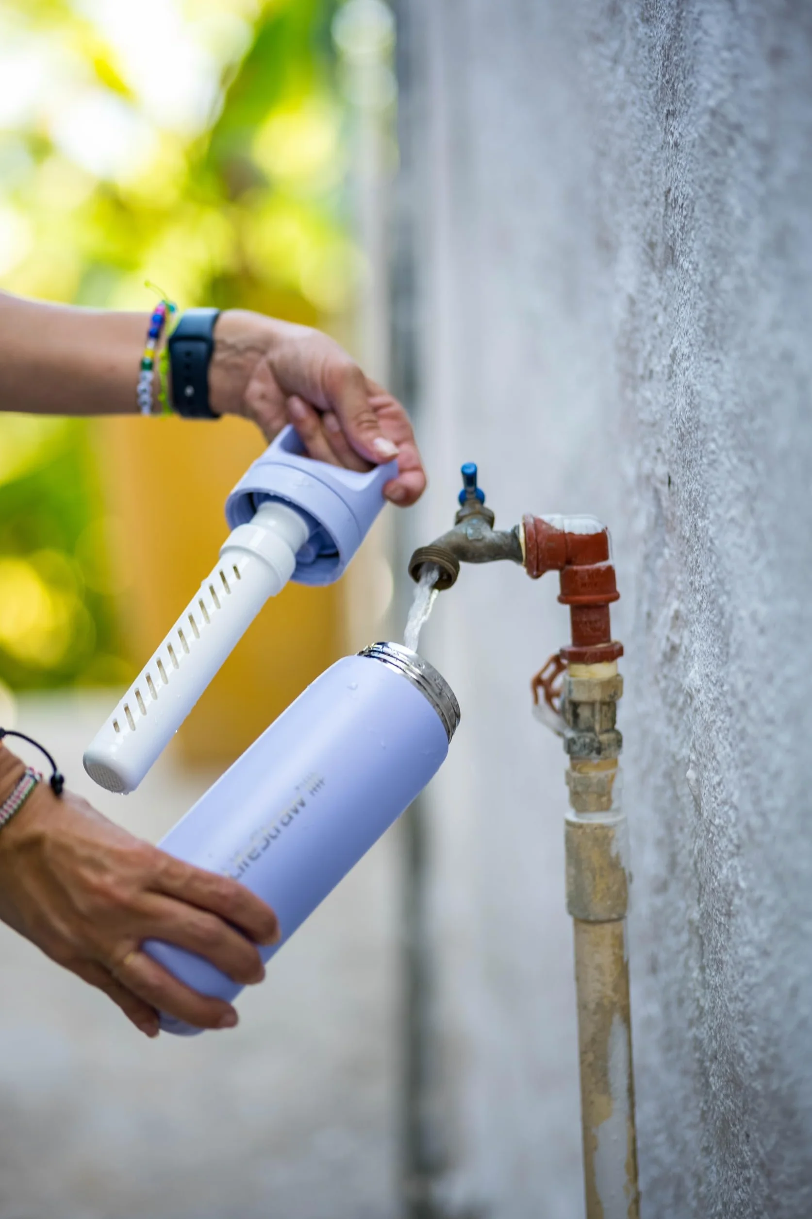 LifeStraw Seria Go butelka z filtrem do wody ze stali nierdzewnej z podwójną ścianką izolowana próżniowo Laguna Teal