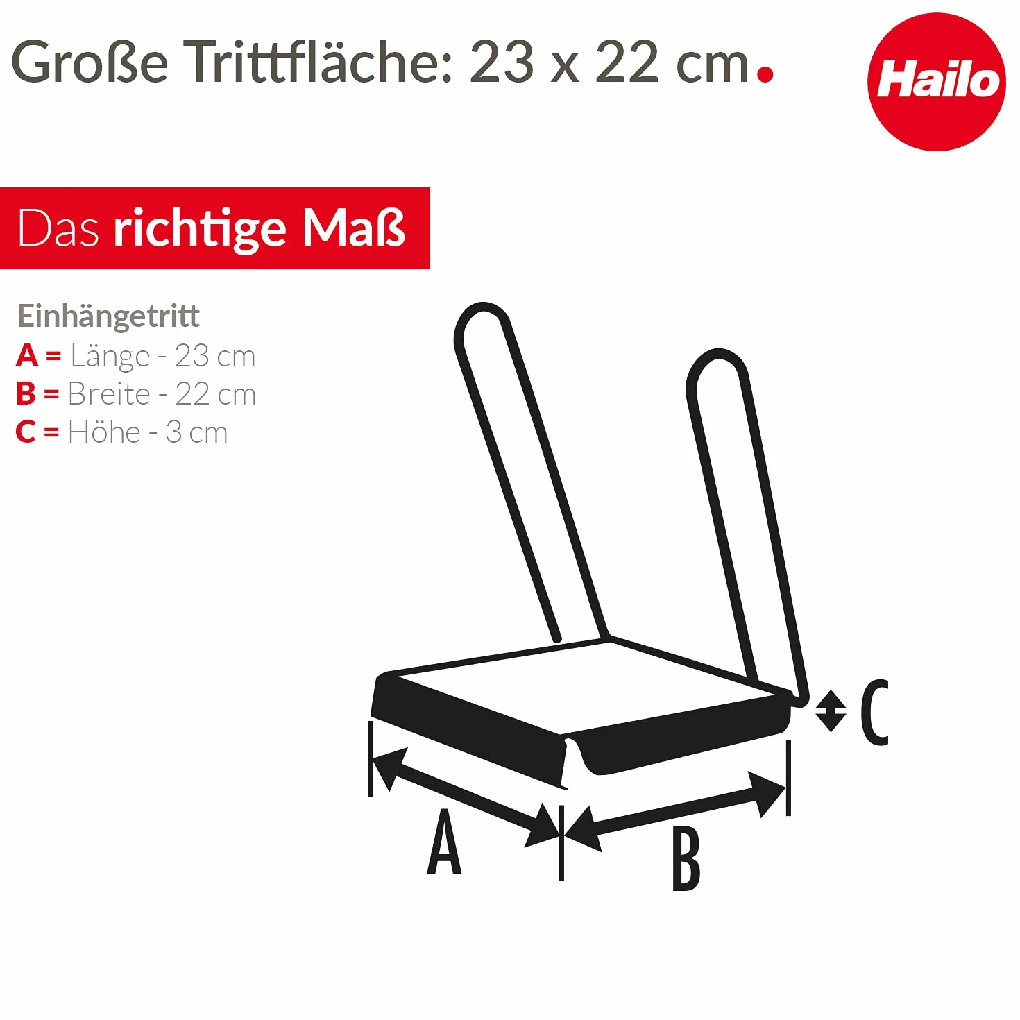 Hailo 9950-001 150 kg akcesoria do drabiny aluminiowej zawieszka schodkowa