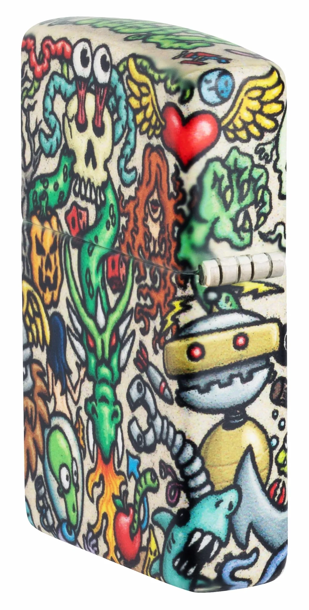 Zippo Tattoo Theme Zapalniczka Sztormowa, Kolorowy Nadruk, do Napełniania, Wielokrotnego Użytku, Wiatroodporna Konstrukcja, Pudełko na Prezent, Wykonano w USA, Kolor 540°