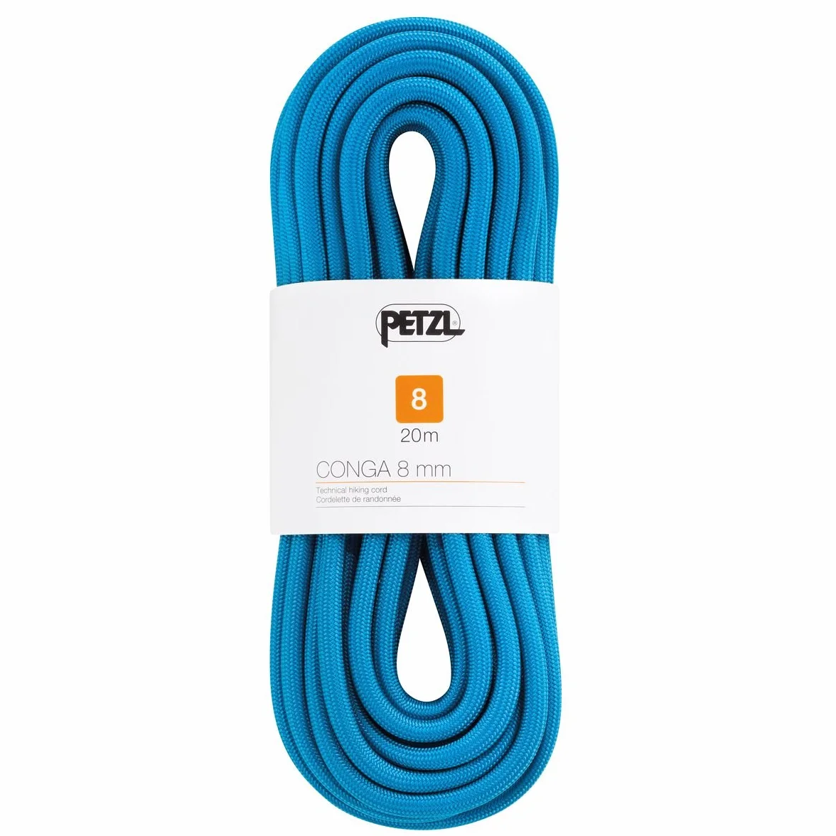 Petzl - Conga 8 mm, niebieski kolor, rozmiar 8 mm x 20 m
