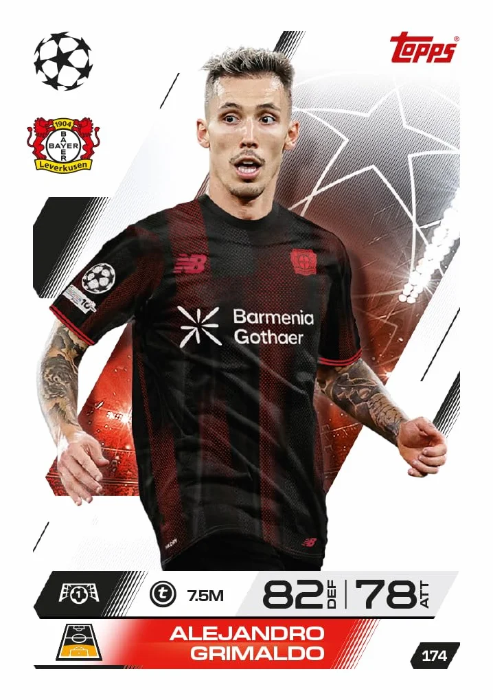 Topps UCC Match Attax 2025/26 Mini Tin Global Goalscorers 28 kart Match Attax Plus