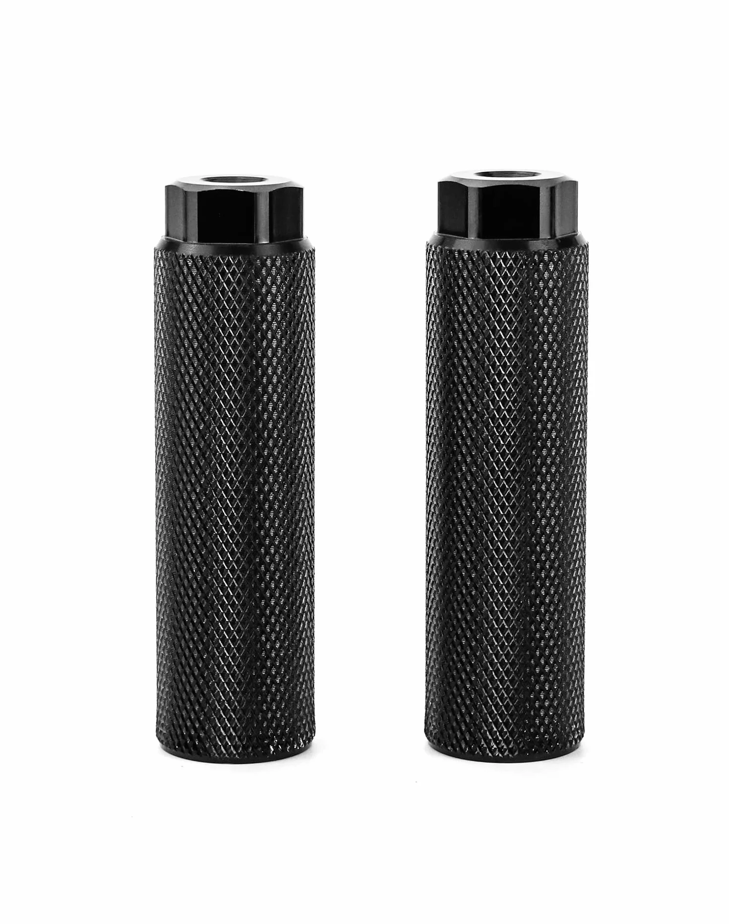 QWORK® Kołki rowerowe, kołki BMX, podnóżki rowerowe ze stopu aluminium, do BMX, roweru górskiego, roweru szosowego, kołki kaskaderskie, obciążenie 100 kg (czarny)