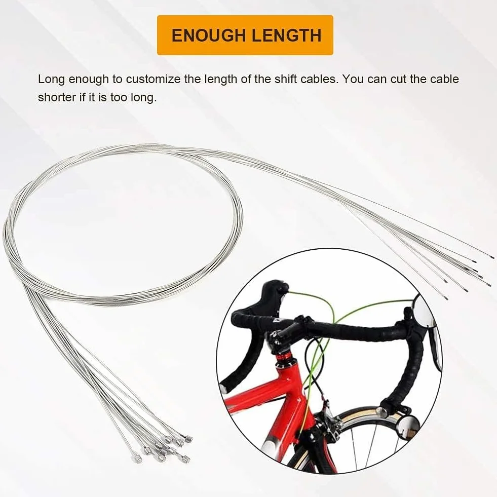 10 sztuk kabel do przerzutki rowerowej kabel do zmiany drogi rowerowej kable do zmiany biegów Premium zestaw przewodów do zmiany biegów roweru do roweru górskiego Road City
