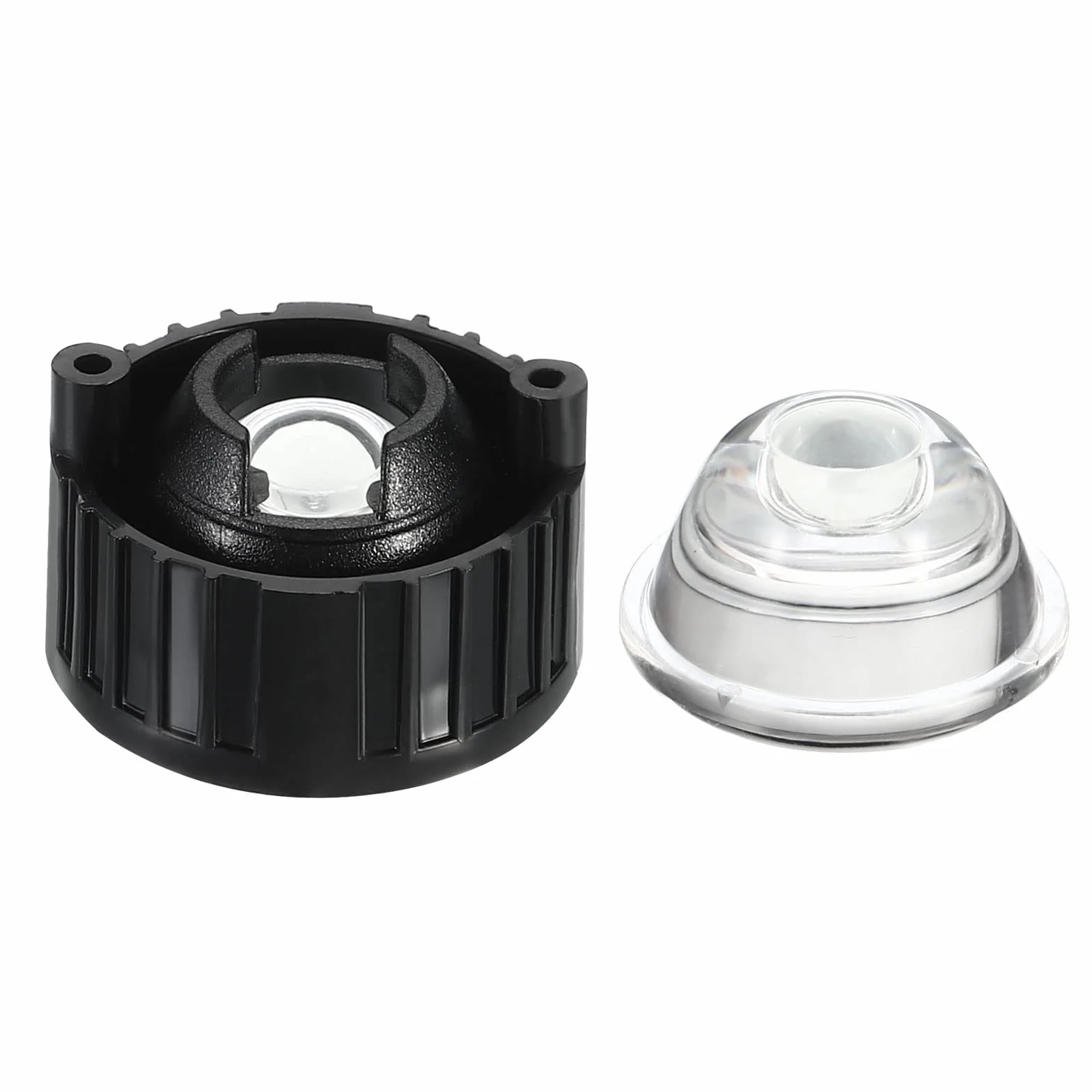 PATIKIL Obiektyw LED 20 mm 30 stopni z uchwytem stojaka, 20 zestawów soczewek LED do latarki, lampy DIY, czarna