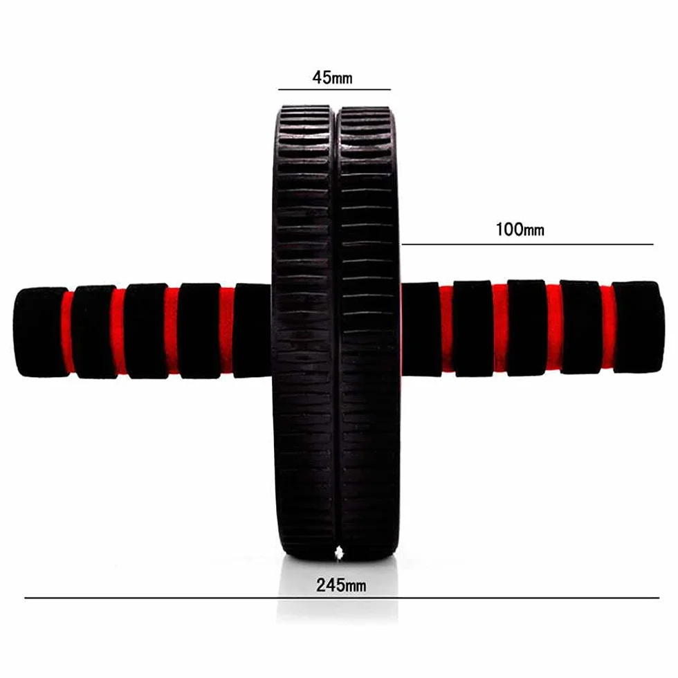OcioDual AB Wheel trenażer mięśni brzucha, trener mięśni brzucha, czerwony