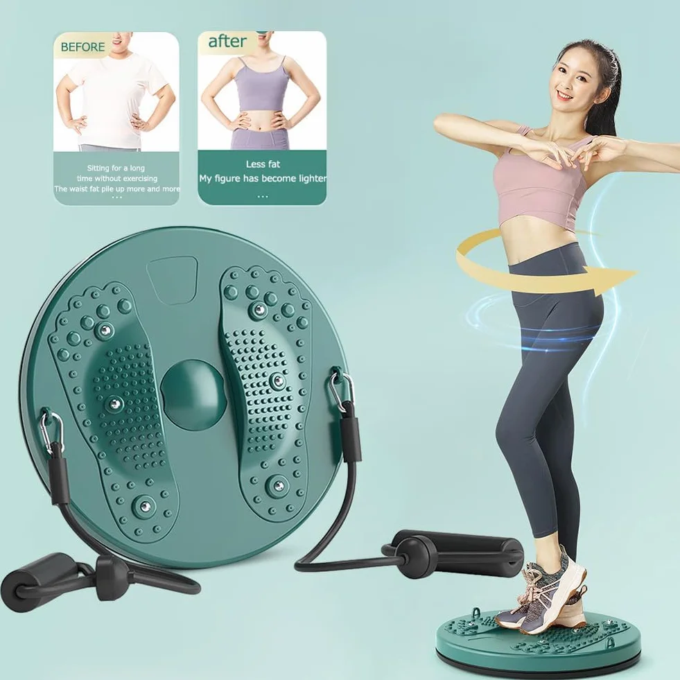 Twist Waist Disc Balance Board z taśmami oporowymi, tarcza do skręcania talii, gramofon fitness