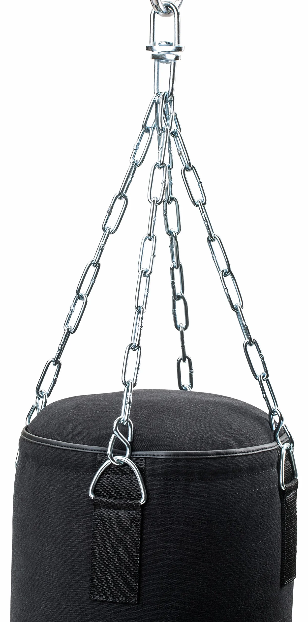 Bad Company Worek bokserski z łańcuchem stalowym Heavy Duty I Canvas Punching Bag, wypełniony/niewypełniony I 80 x 30 cm I 100 x 30 cm