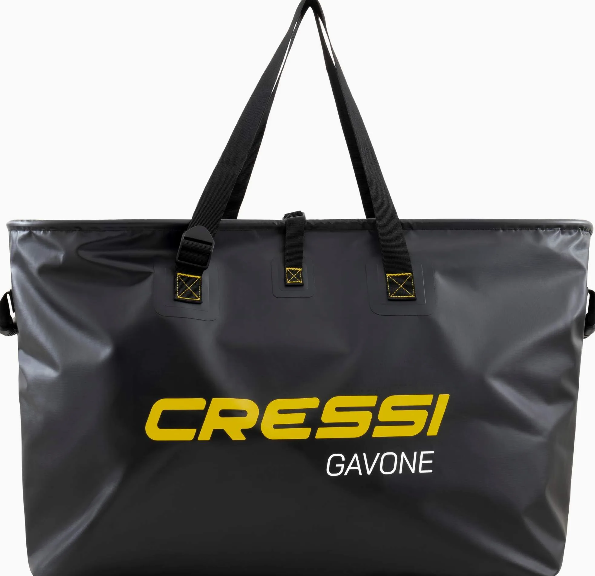 CRESSI Gavone Black – przestronna wodoodporna torba z czarnej plandeki PCW, zapobiega wyciekaniu wody i wilgoci na bagażnik samochodowy, bagaż lub podłogę
