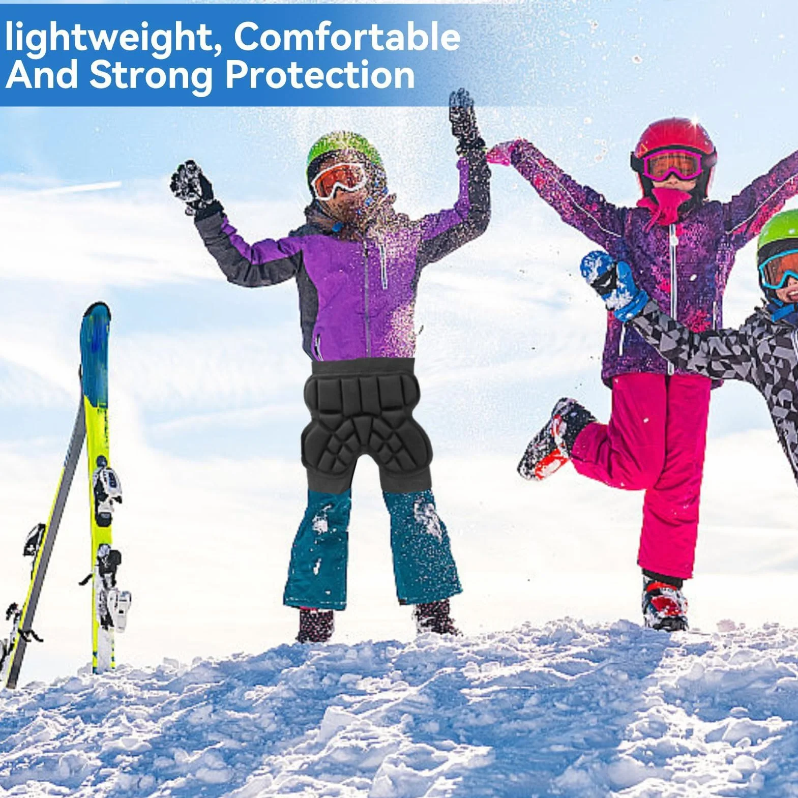 Dziecięce spodenki ochronne na biodra spodnie, dziecięce ochraniacze na deskorolkę na biodra ochraniacze dla nastolatków Snowboard Narciarstwo Łyżwiarstwo Jazda na rowerze