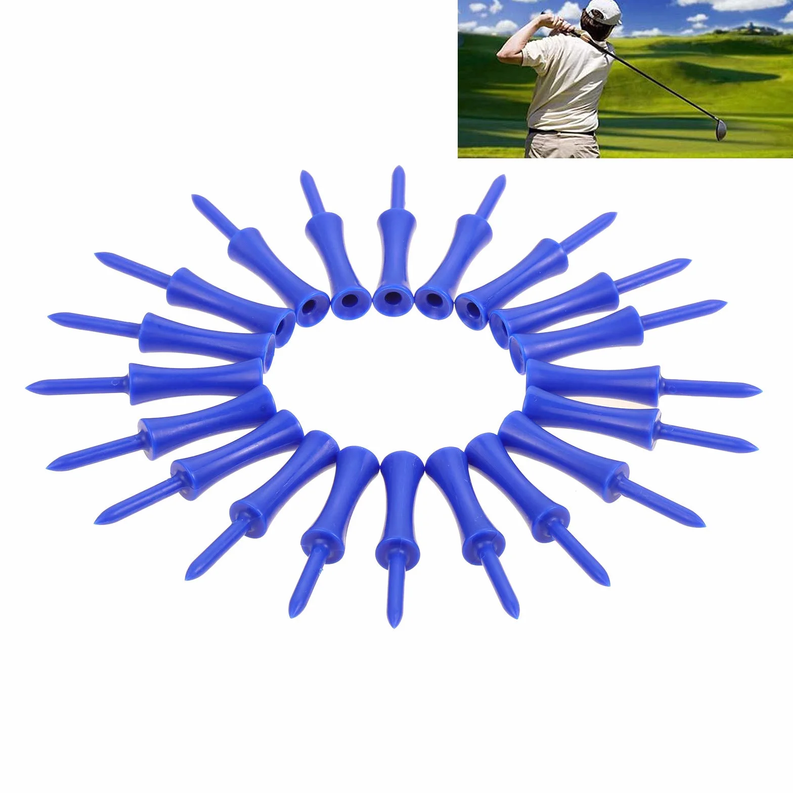 MUXSAM 100 szt. 68 mm plastikowe koszulki golfowe stopniowany zamek Tee regulacja wysokości