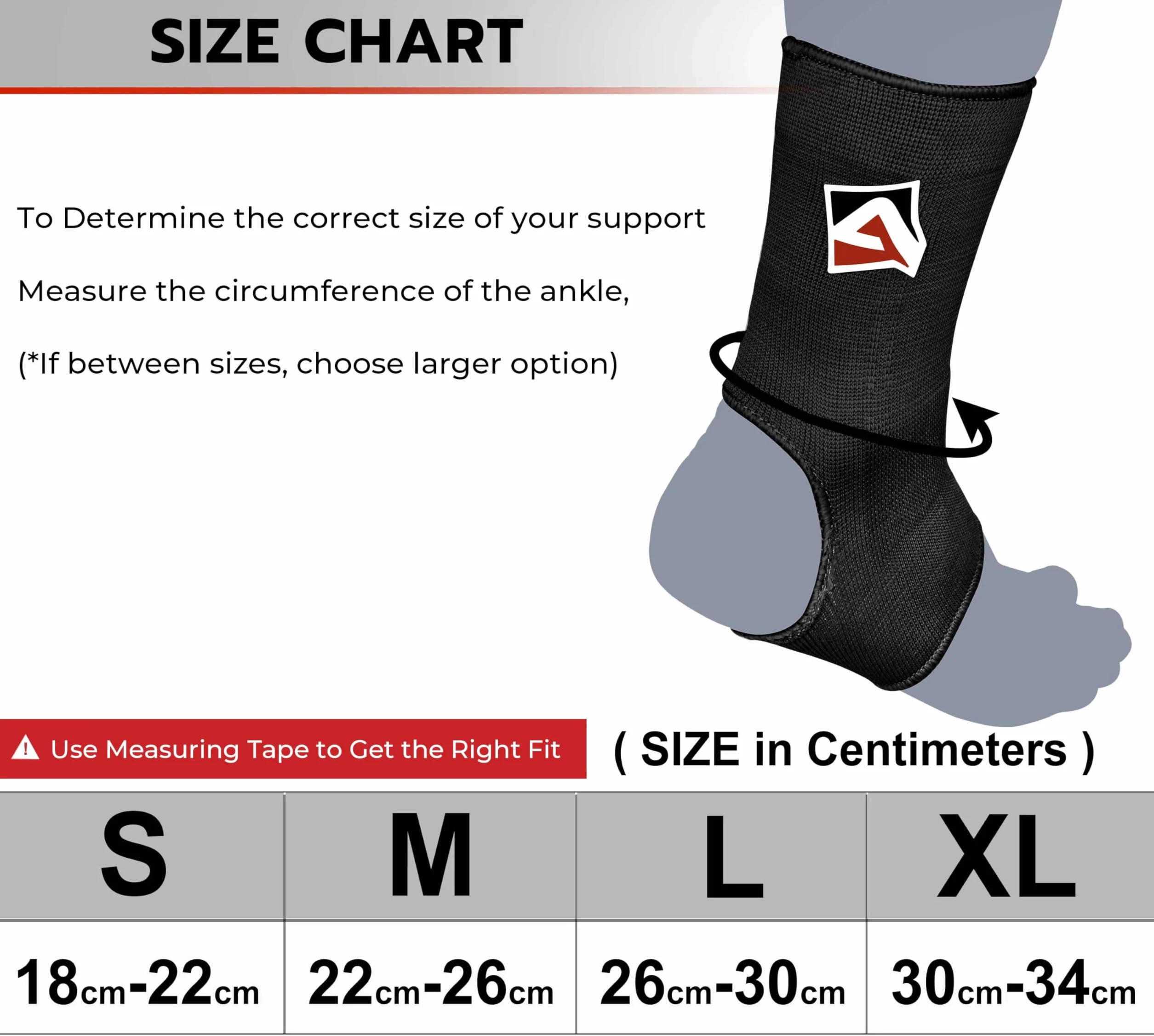 AQF MMA Stabilizator Kostki Ochraniacz Na Stopy Boks Czarny L
