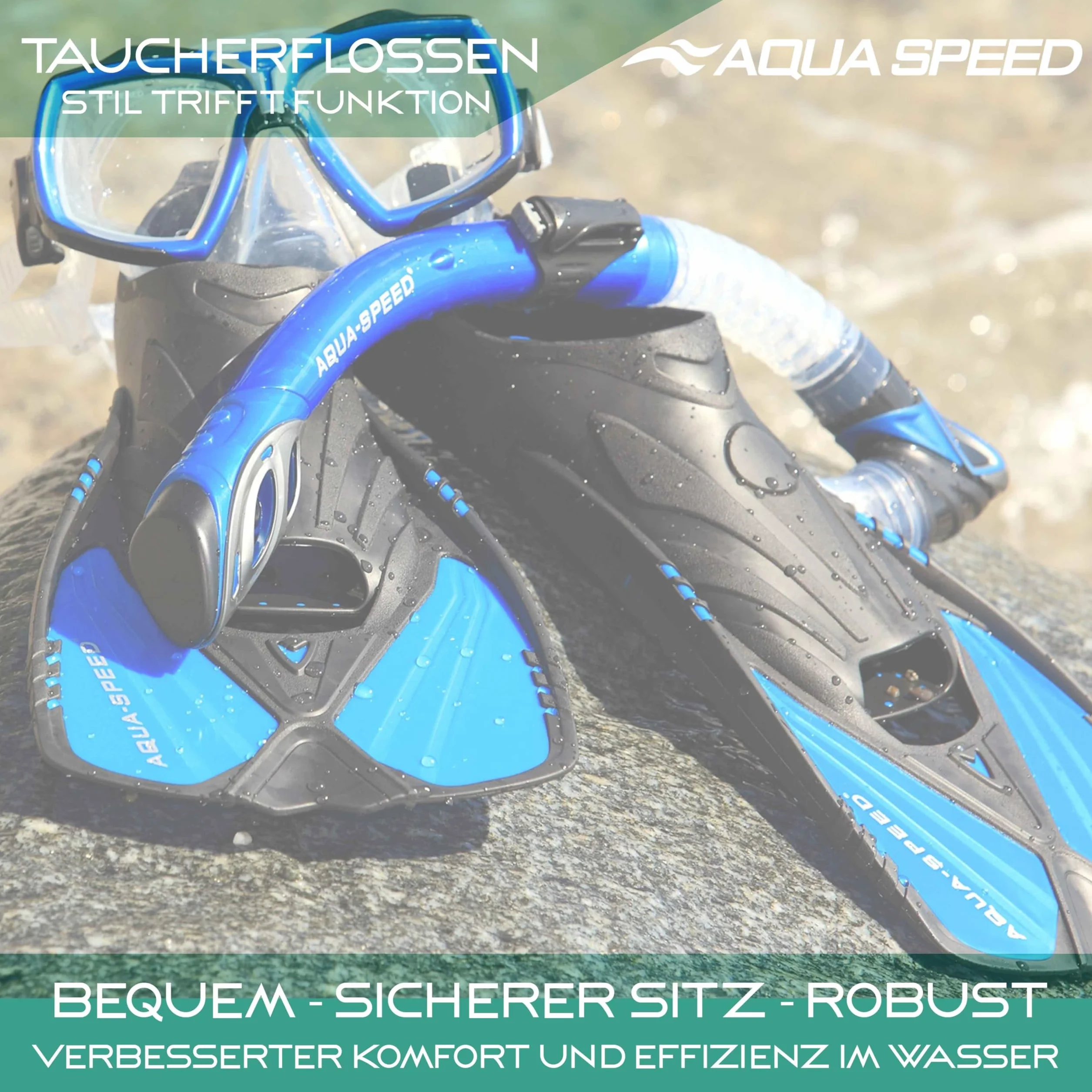 Aqua Speed ACTION Adult Diving Fins | Swimming Fins | Snorkelling Fins | Training Fins | Heel | Tabs | Anti-Slip | Ergonomic