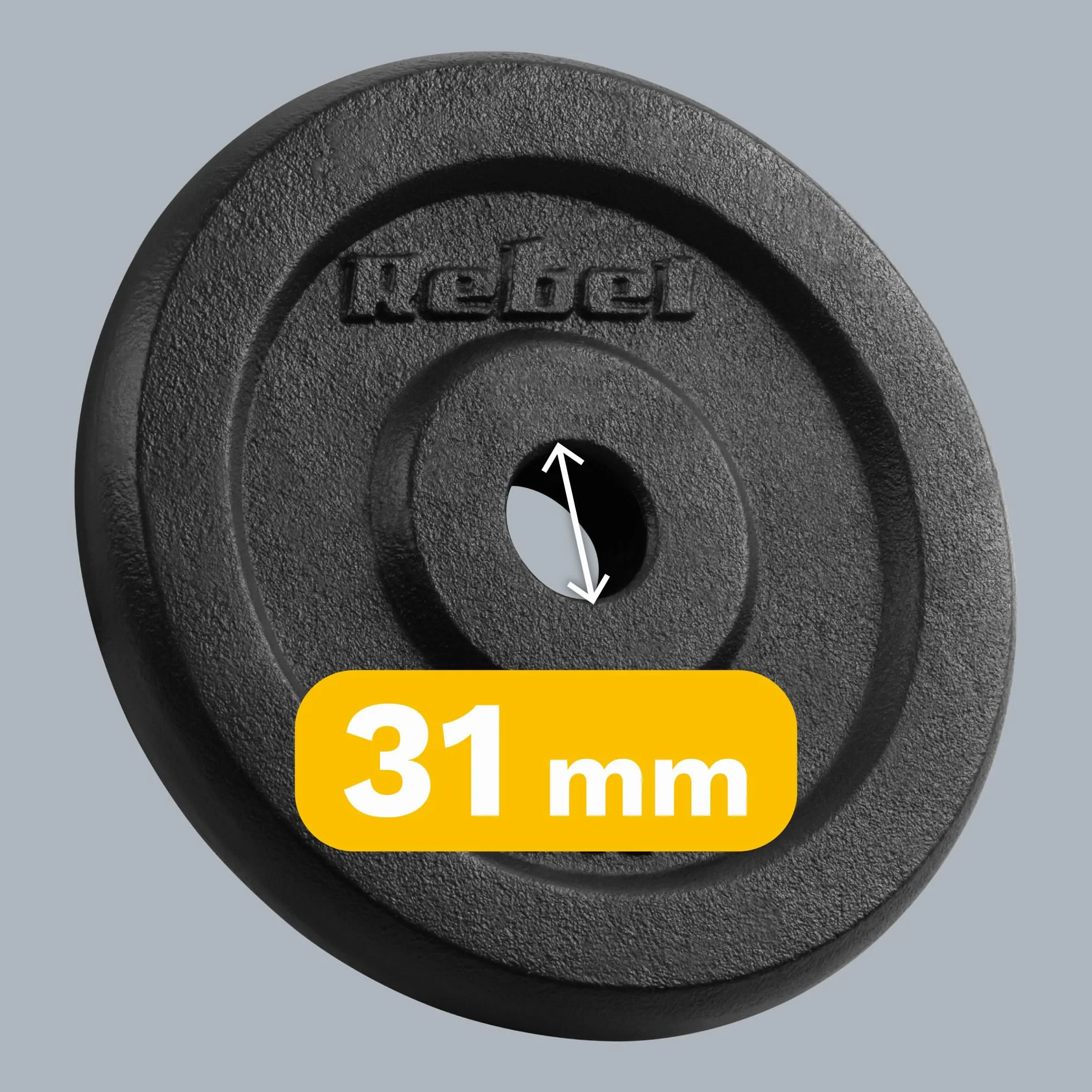 Rebel Zestaw Obciążeń Żeliwnych 4x5kg Otwór 31mm Talerz Klasyczny RBA-2128