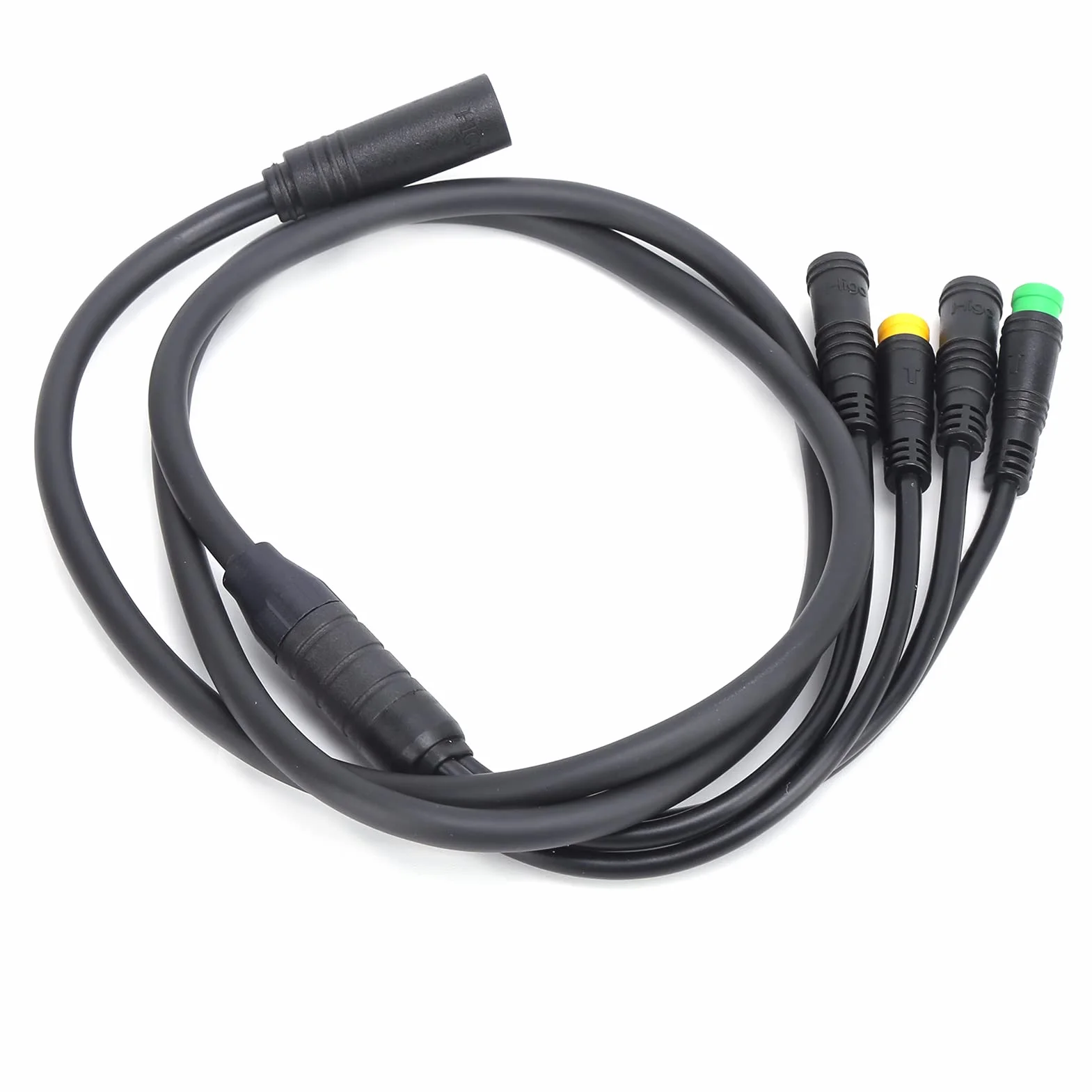 Kabel Rowerowy 1T4 dla BBS01/BBS02, Wodoodporny Przew¨®d z Nylonu, 103 cm, Kompatybilny z Wy?wietlaczem, Manetk? Gazu i D?wigni? Hamulca do Silnika Centralnego