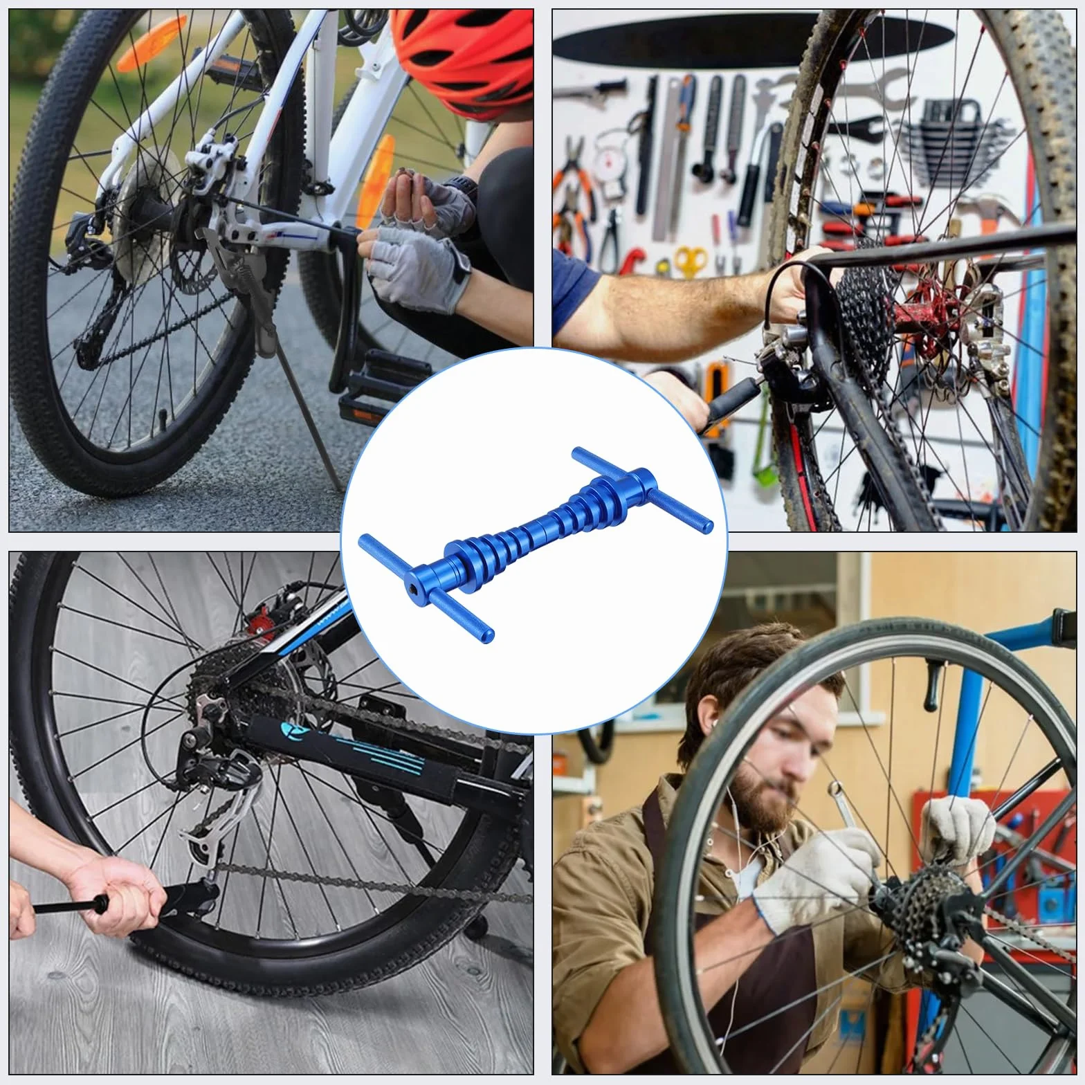 Coptiner Zestaw pras do łożysk rowerowych 18 par aluminiowa prasa do łożysk MTB