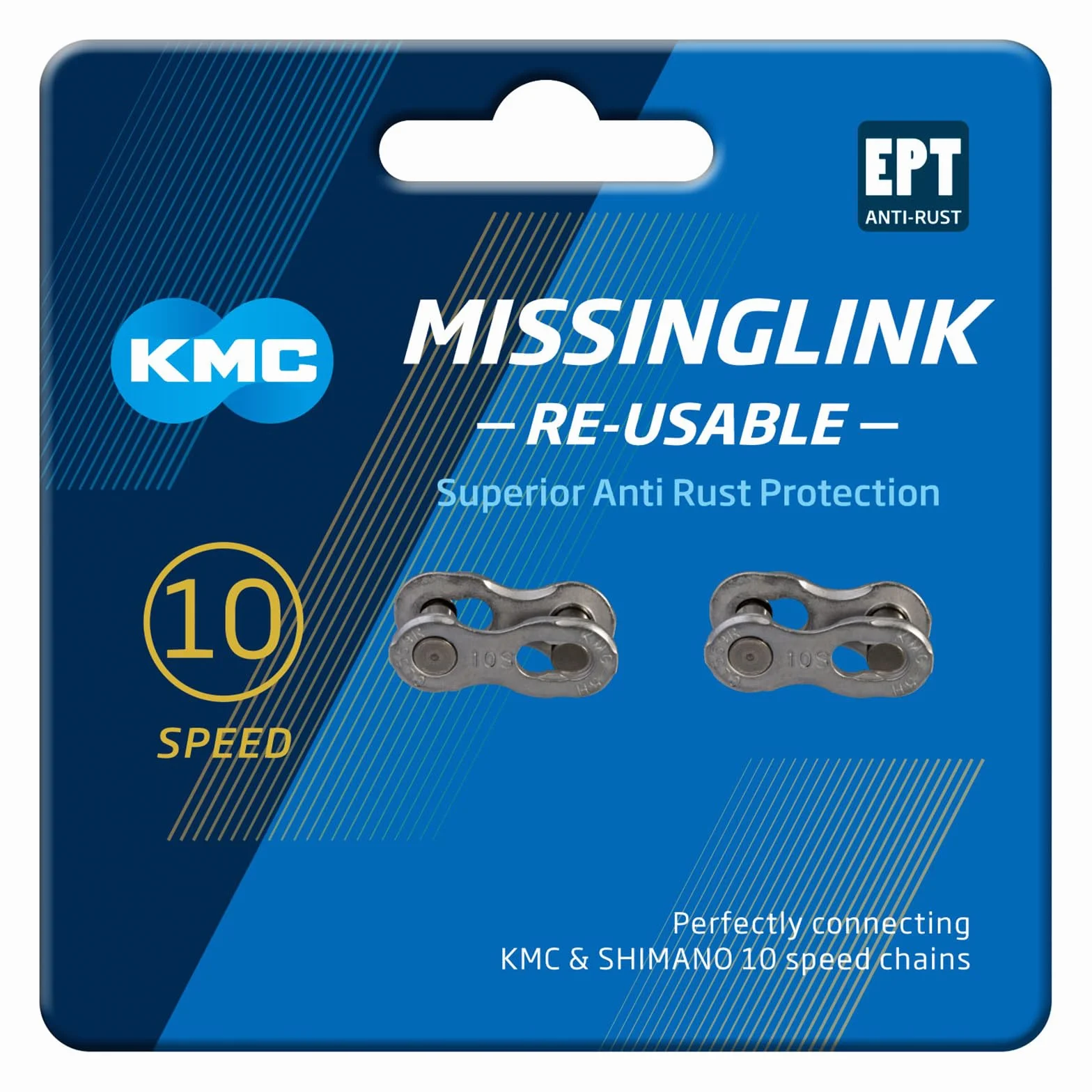 KMC ESLABÓN RAPIDO para Cadena 10V X10, Accesorios y recambios bicis Unisex-Adult, Multicolor, 5,88 mm EU