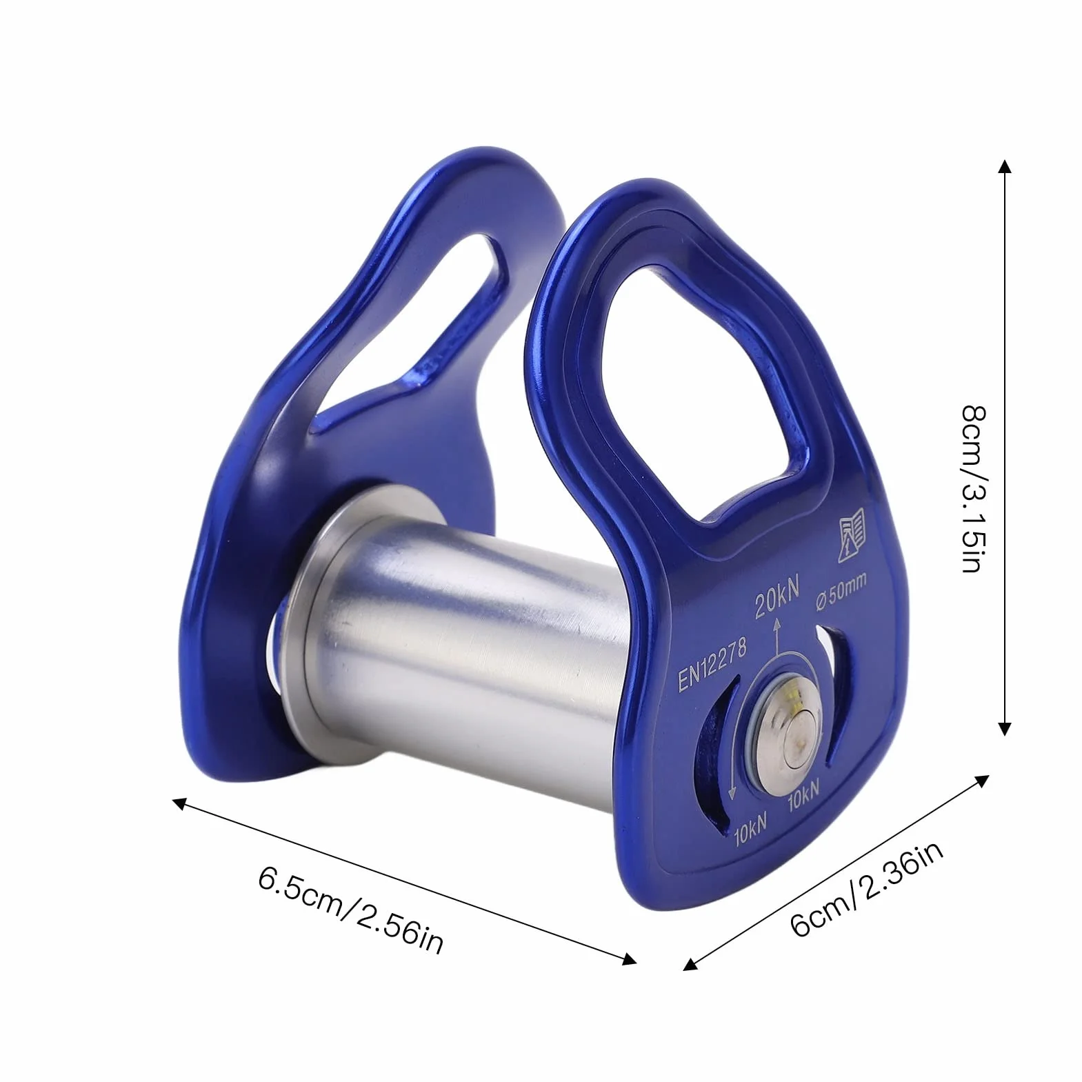 RiToEasysports Kółko do slackline ze stopu aluminium dla dorosłych dzieci, bloczek sportowy Zipline na świeżym powietrzu, łatwe przesuwanie, wszechstronne zastosowanie