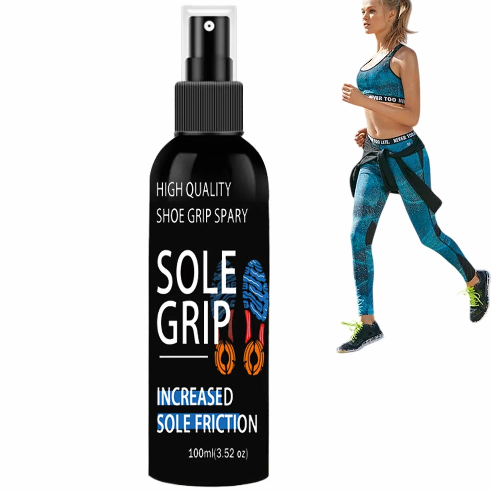 Sneaker Grip Spray | Basketball Shoe Grip Spray | Shoe Sole Traction Sprays | 100ml Shoe Grip Sprinkling | Sneaker Traction Enhancer | Provides Better Hold For Athletes During Fast Movements