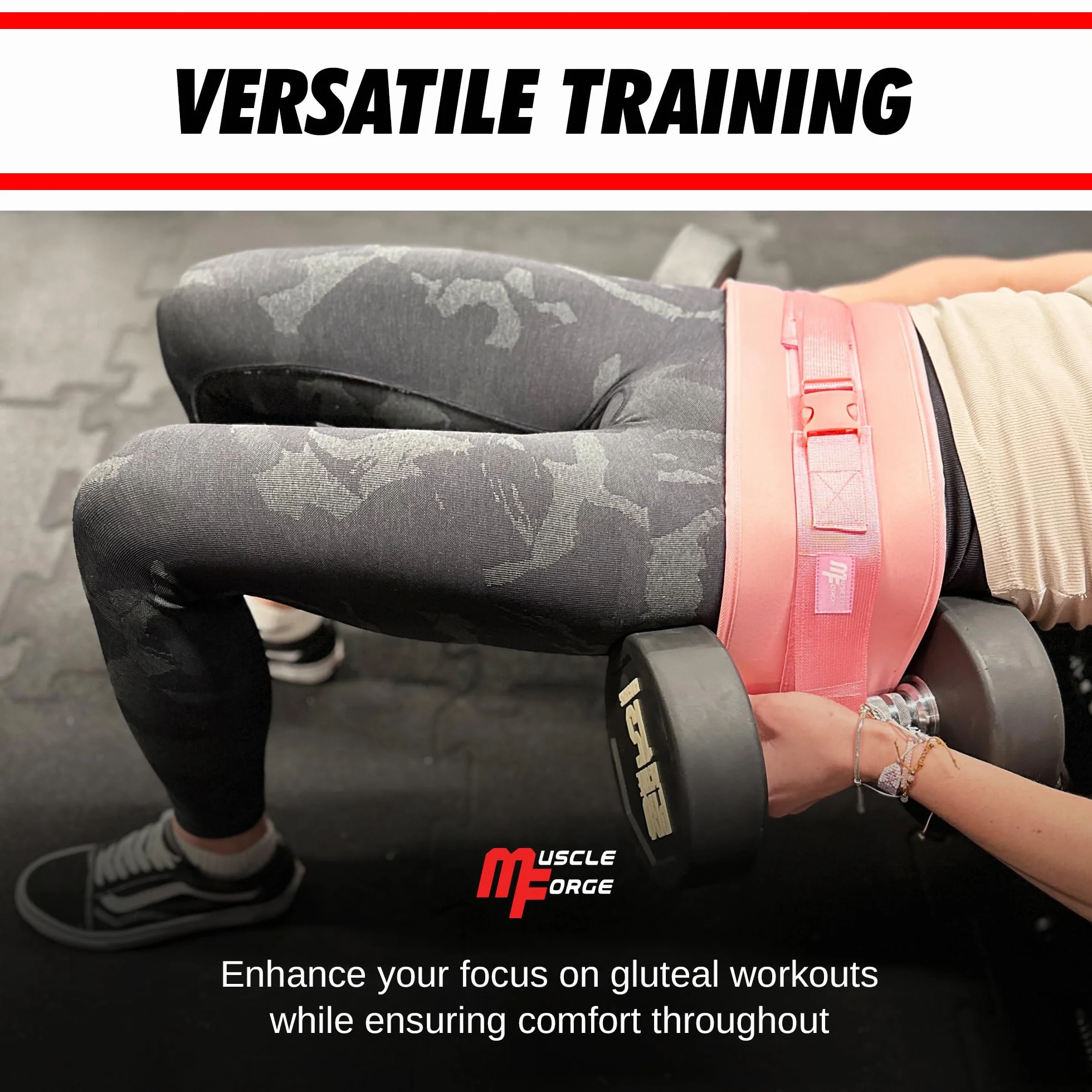 Pas obciążeniowy na biodra do hantli, hip thrust, pośladków