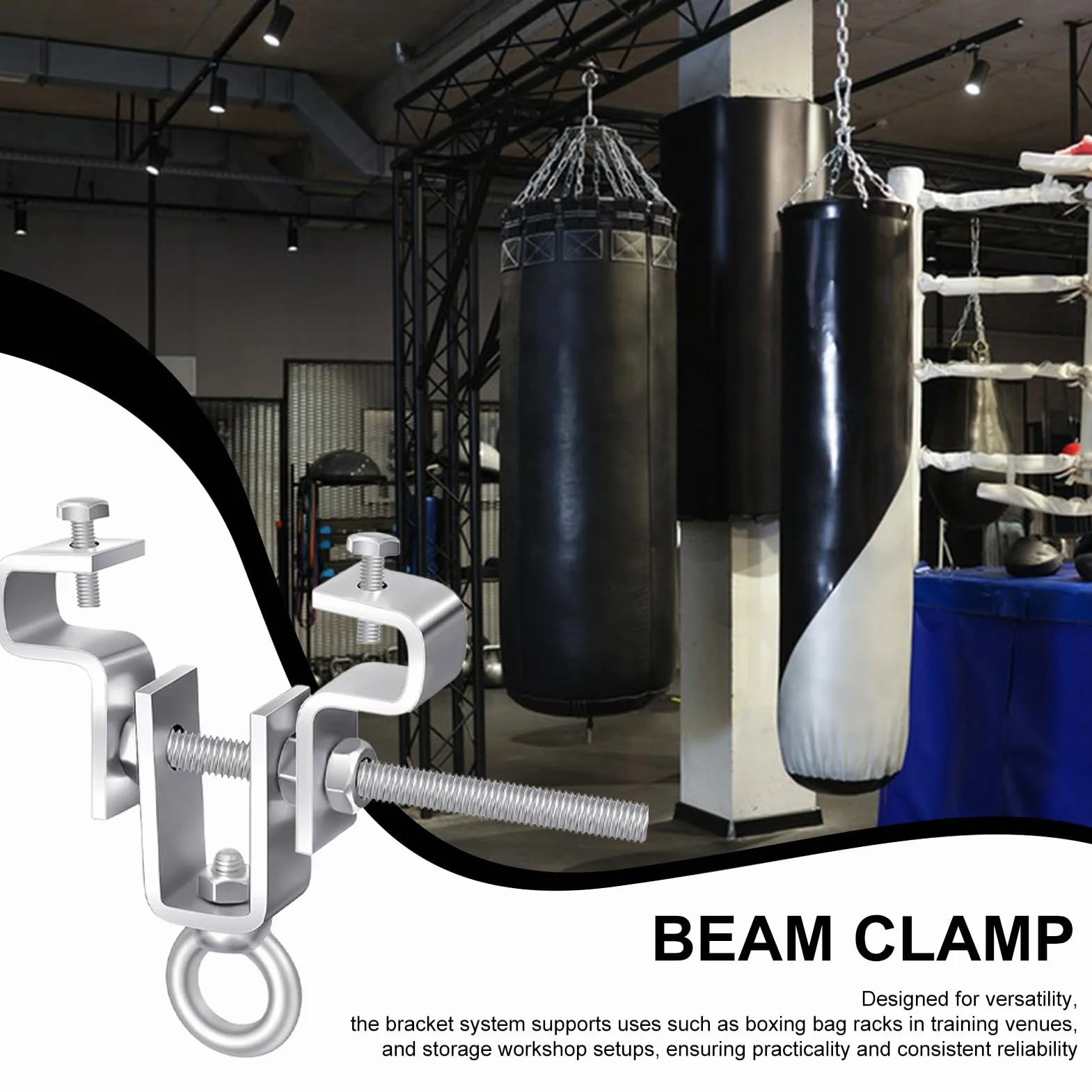 Stalowy uchwyt I Beam Clamp do worka bokserskiego, system wsporników
