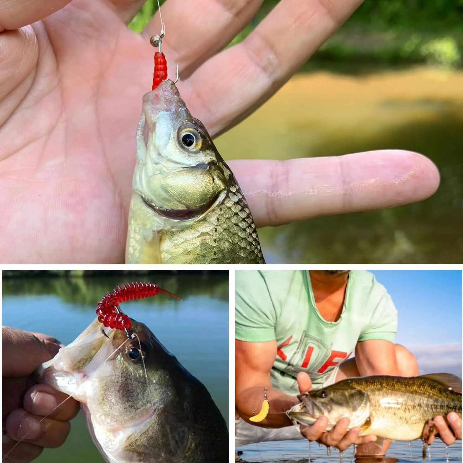 2-częściowy zestaw akcesoriów wędkarskich, zestaw wędkarski z przynętą, ulubiona przynęta na szczupaki, miękki plastikowy atraktant na węgorze do połowu w słonej i słodkiej wodzie