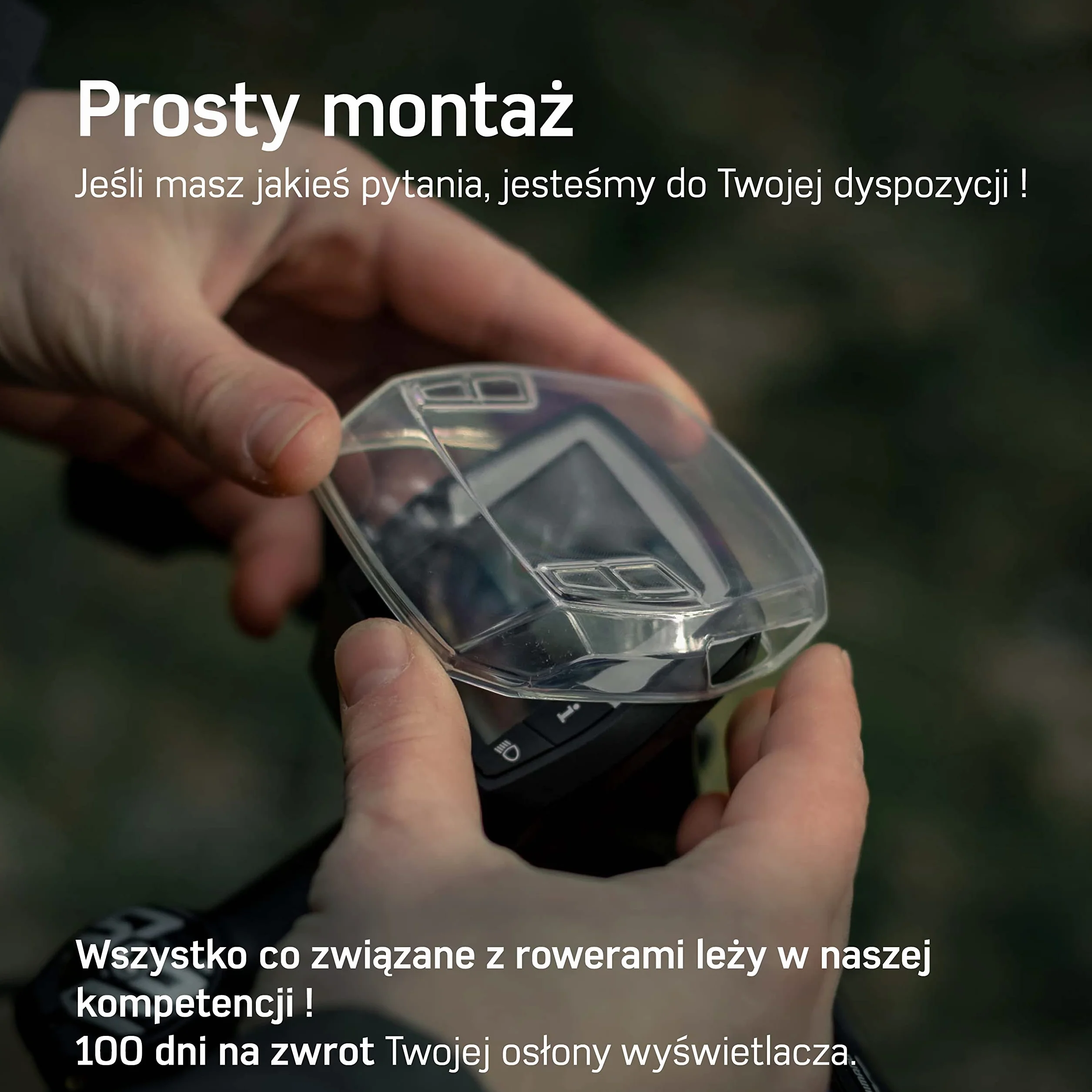 Osłona wyświetlacza roweru elektrycznego Borgen | pasuje do osłony Shimano Steps SC-E-6100 | Przezroczysta, wodoodporna