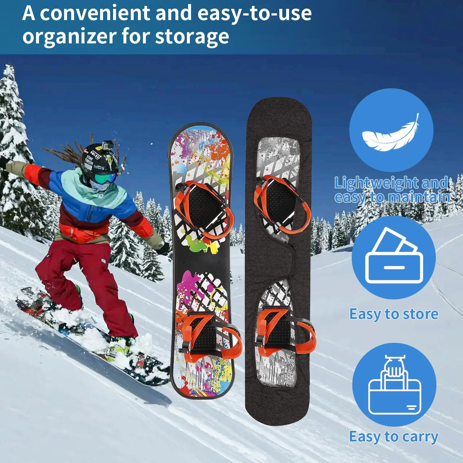 Pokrowiec ochronny na deskę snowboardową rozciągliwy materiał