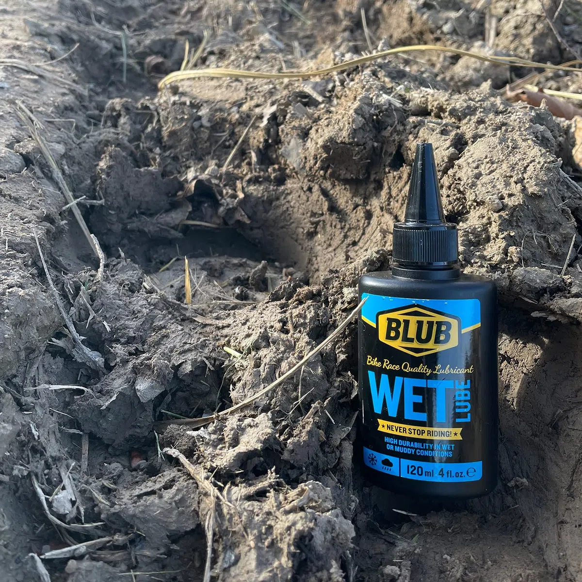 BLUB Wet Lube 120ml | Wodoodporny smar do łańcucha rowerowego | Smar do łańcucha górskiego i szosowego, olej do łańcucha do rowerów mokrych | Smar MTB | Wosk rowerowy
