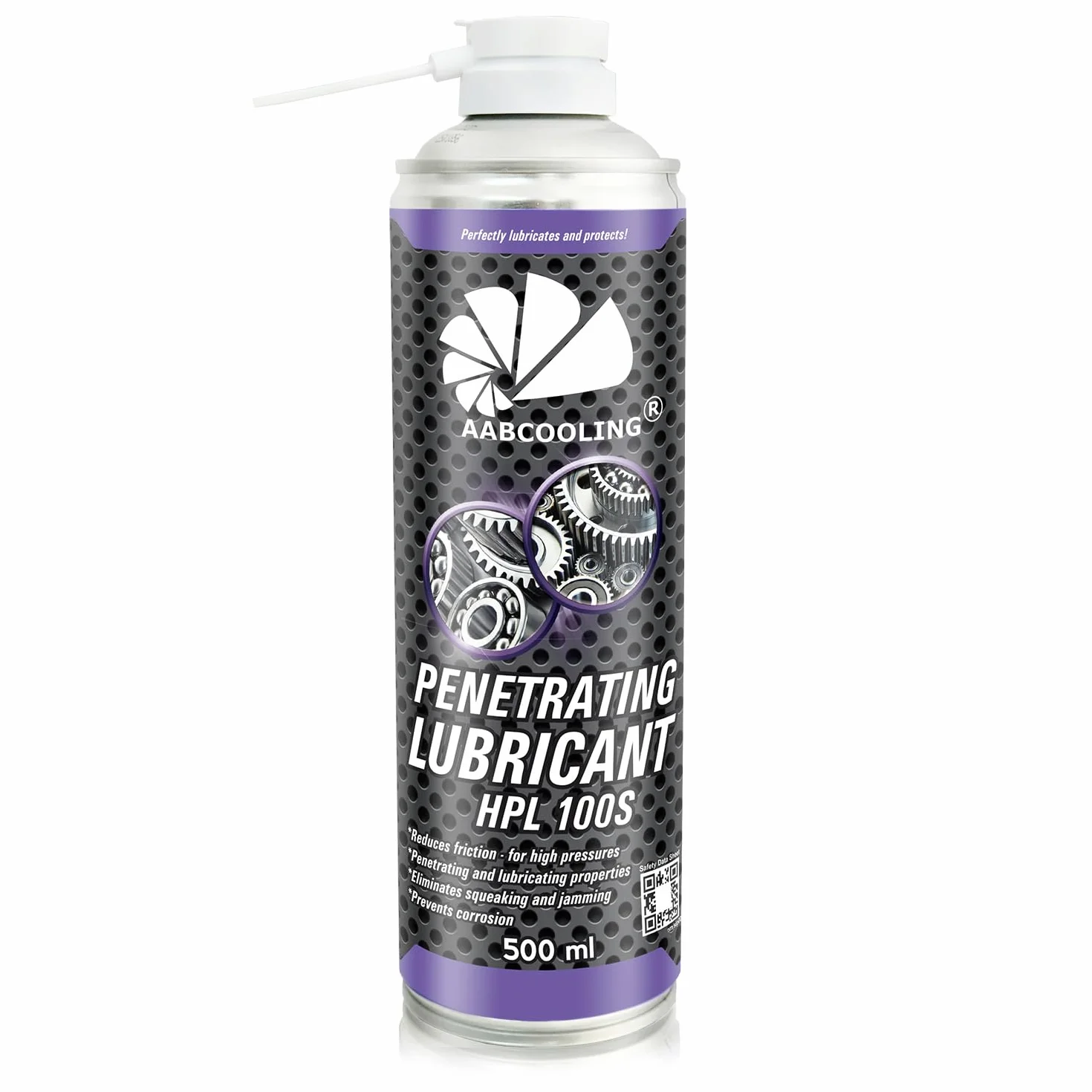 AABCOOLING HPL 100S Smar rowerowy 500 ml – olej penetrujący w sprayu do łańcuchów i przekładni, smar, do użytku na zewnątrz, produkt wielofunkcyjny, przeciw skrzypieniu, konserwacja roweru K6