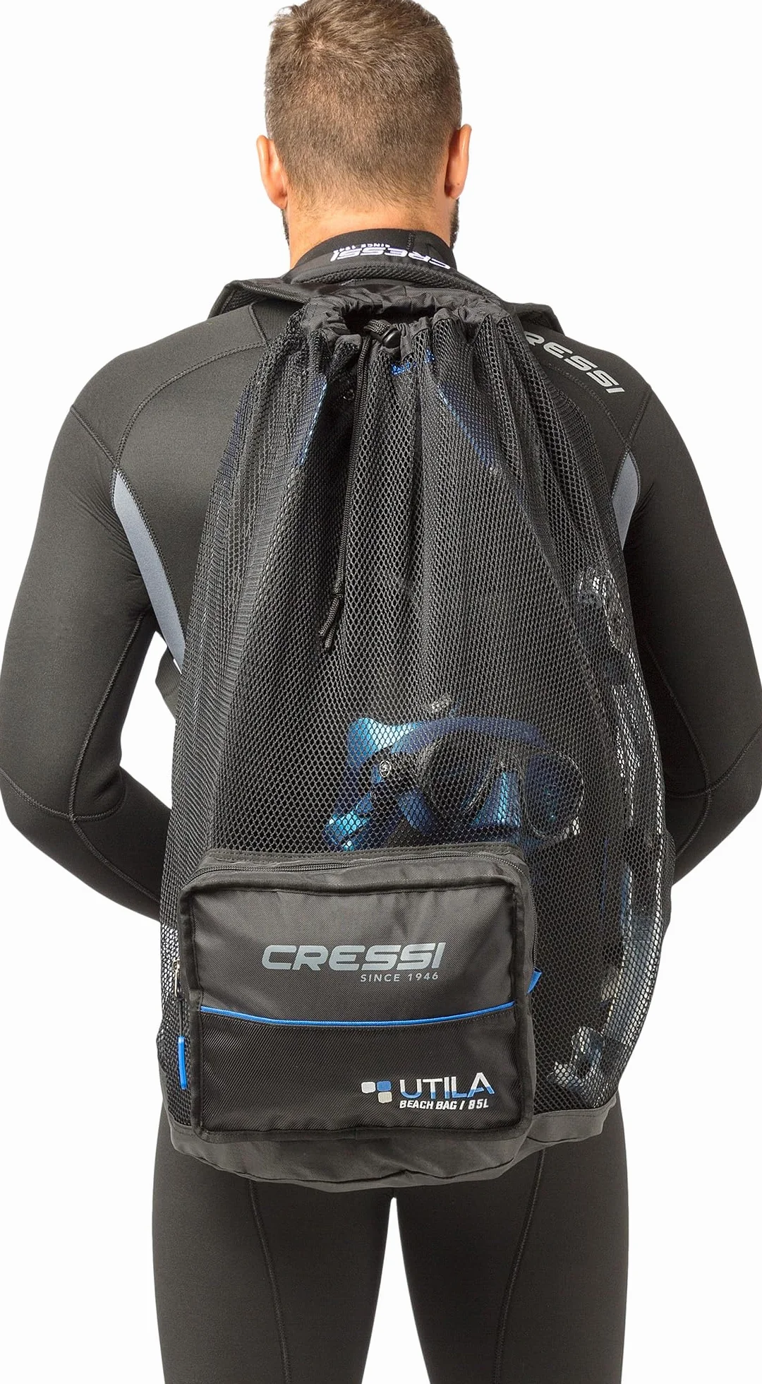 Cressi Unisex-Adult Utila Bag Duża Torba/Plecaki Do Nurkowania,Czarny,85 Lt,Ub937000