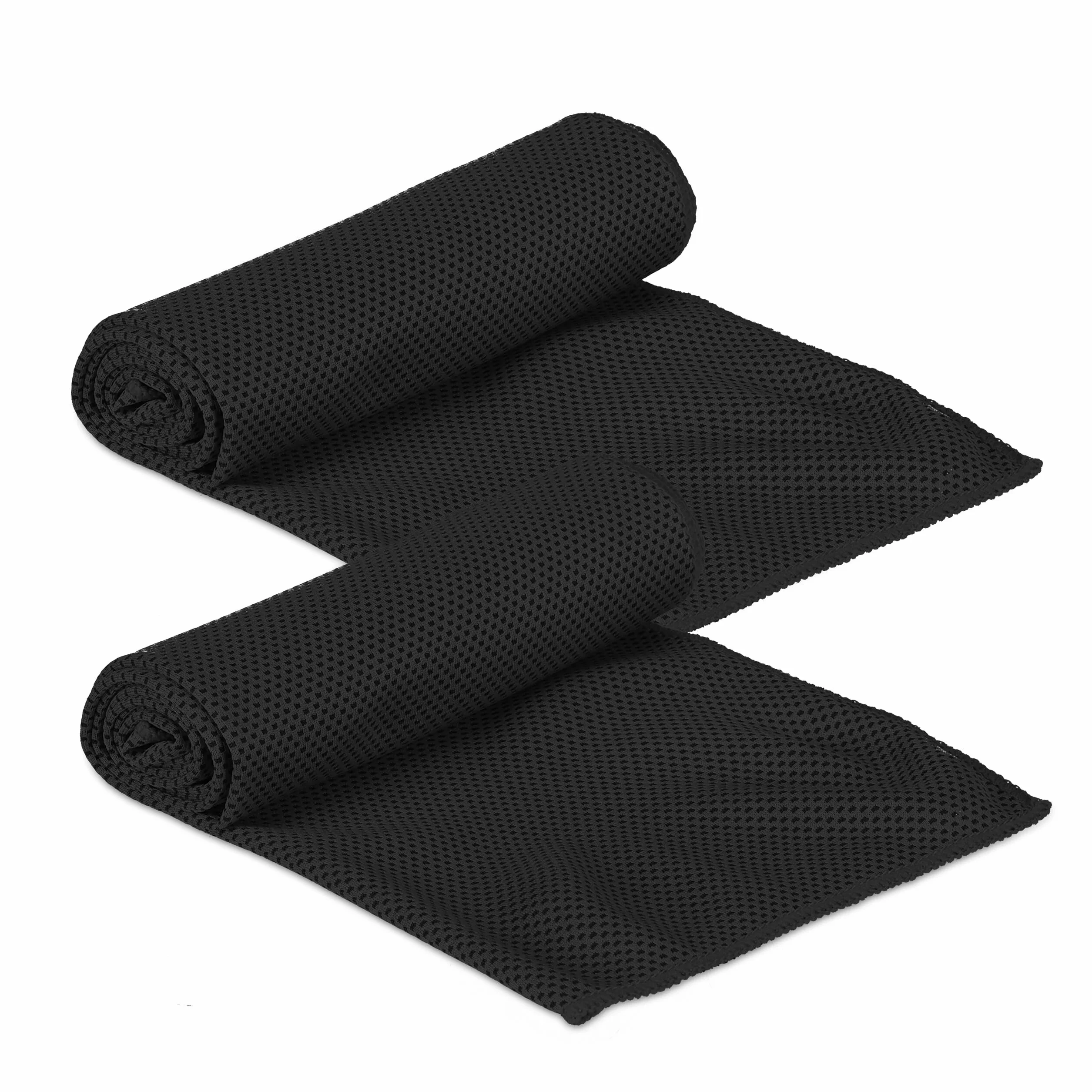 Relaxdays Ręcznik chłodzący, z mikrofibry, 2 sztuki, ręcznik chłodzący do szyi, do uprawiania sportu i fitnessu, ręcznik chłodzący, 90 x 30 cm, czarny, 10027811_46