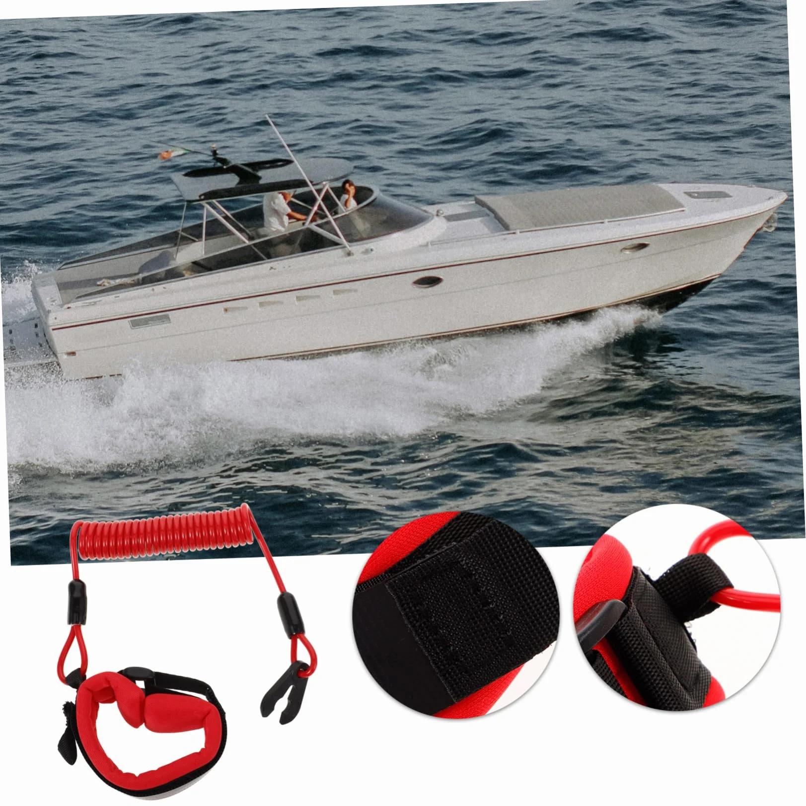 Boat Engine Lanyard Safety Cord for Emergency Shutoff Easy Installation Safety Lanyard for Boat Owners