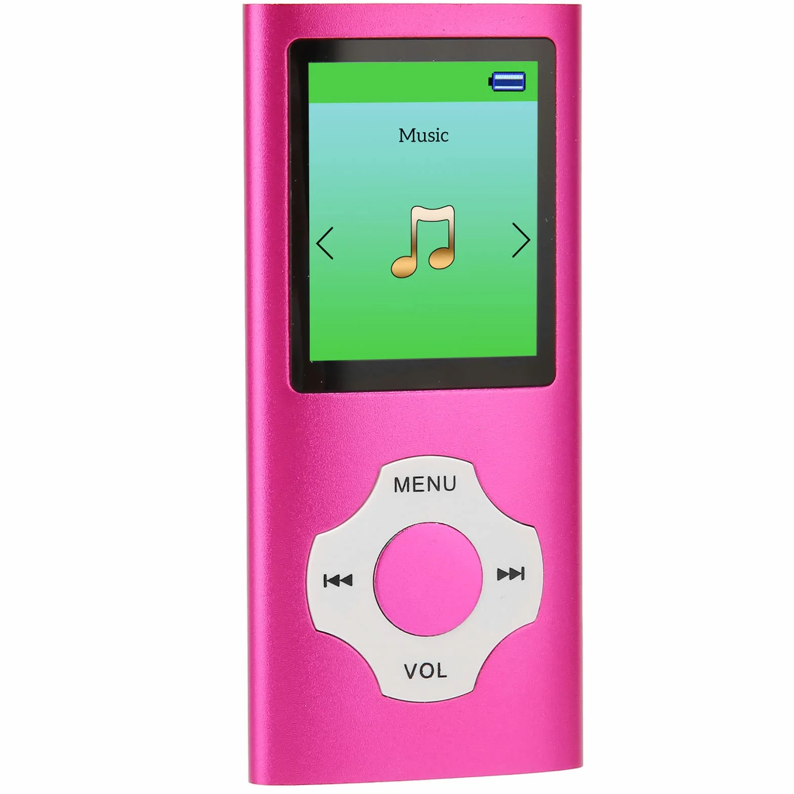 Odtwarzacz MP3 Przenośny Odtwarzacz Muzyczny, 1,8-calowy Ekran LCD Cyfrowy Odtwarzacz Audio Wsparcie Nagrywanie Radio FM Elektryczna Książka Przeglądanie zdjęć, Mini Odtwarzacz (Różowy)