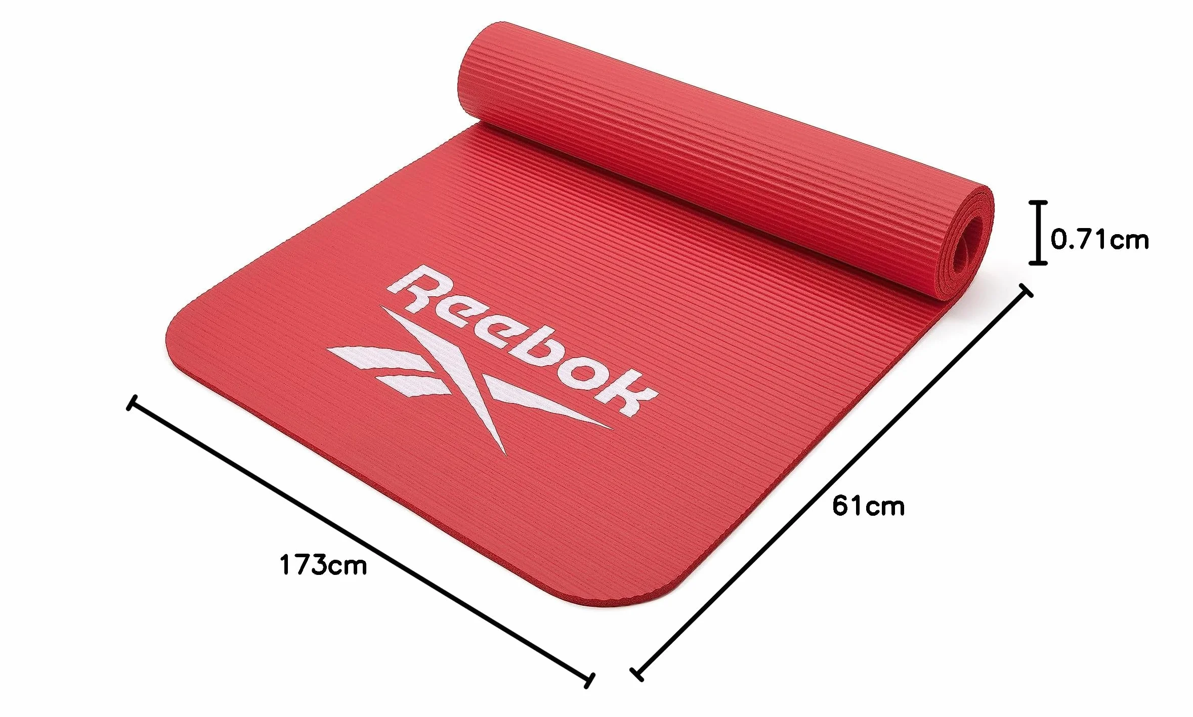 Reebok Mata treningowa 7 mm czerwona